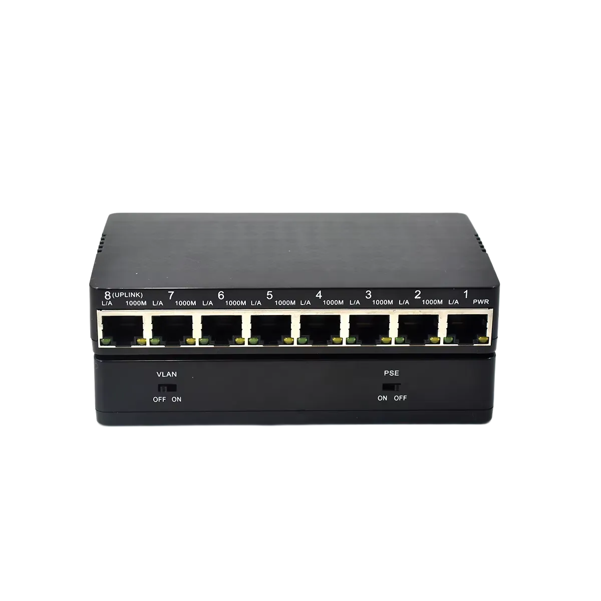V-link (VL-1GE-7FE-2B-RPoe) Two button Reverse 100M PoE Switch 8-Port - Black
