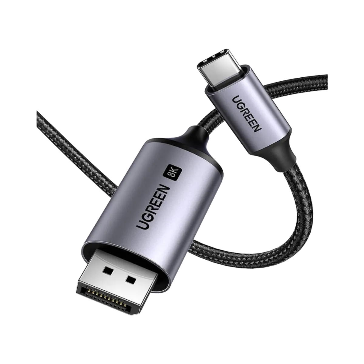 UGreen (25839) USB-C to DP Braided Cable (M-M) - 8K - 3m - Black