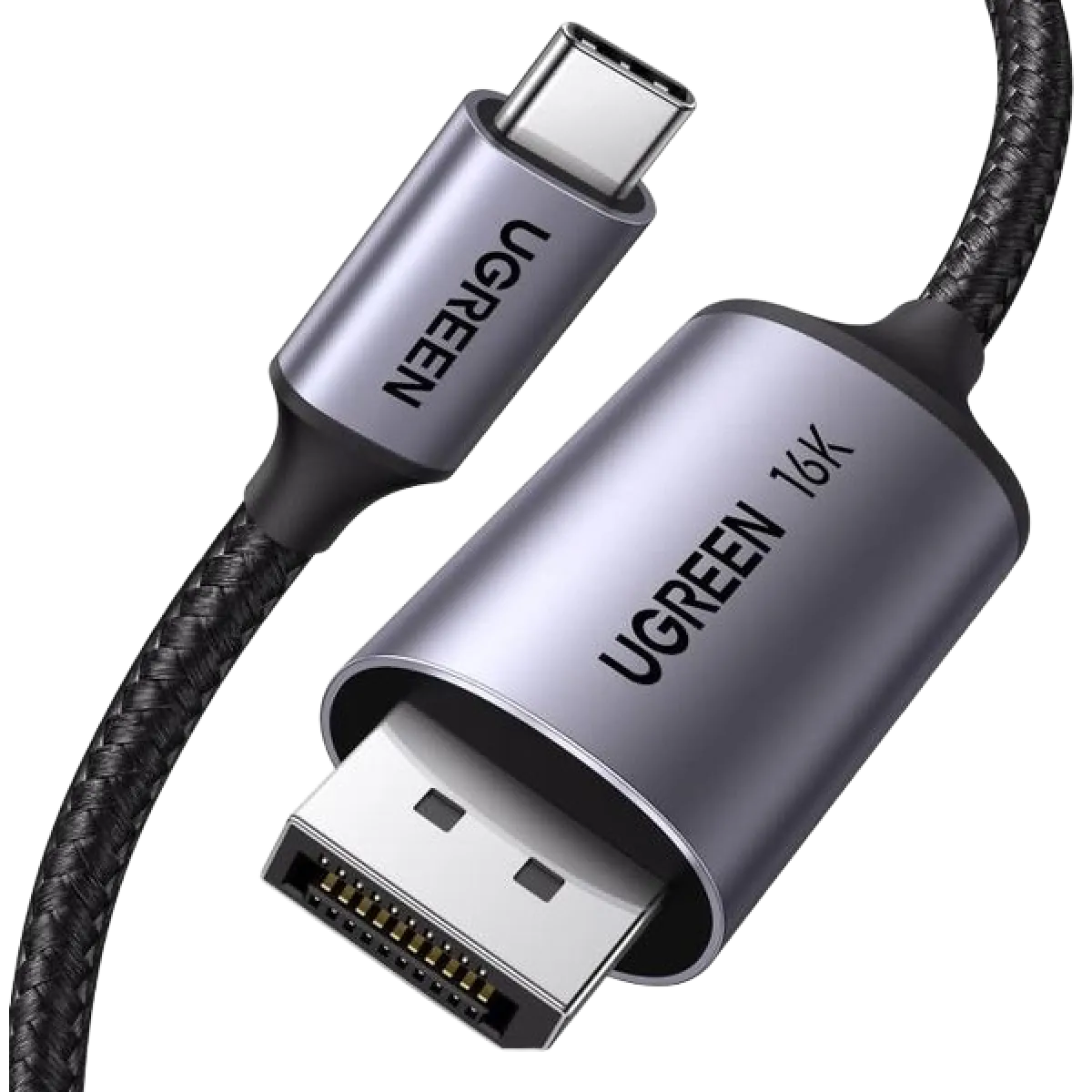 UGreen (25865) USB-C to DP Braided Cable (M-M) - 16K - 2m - Black