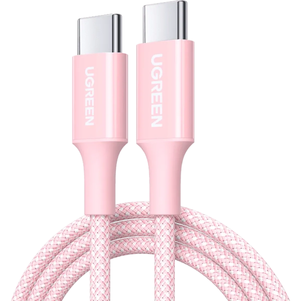 UGreen (35441) USB-C to USB-C Braided Cable (M-M) - 1m - Pink