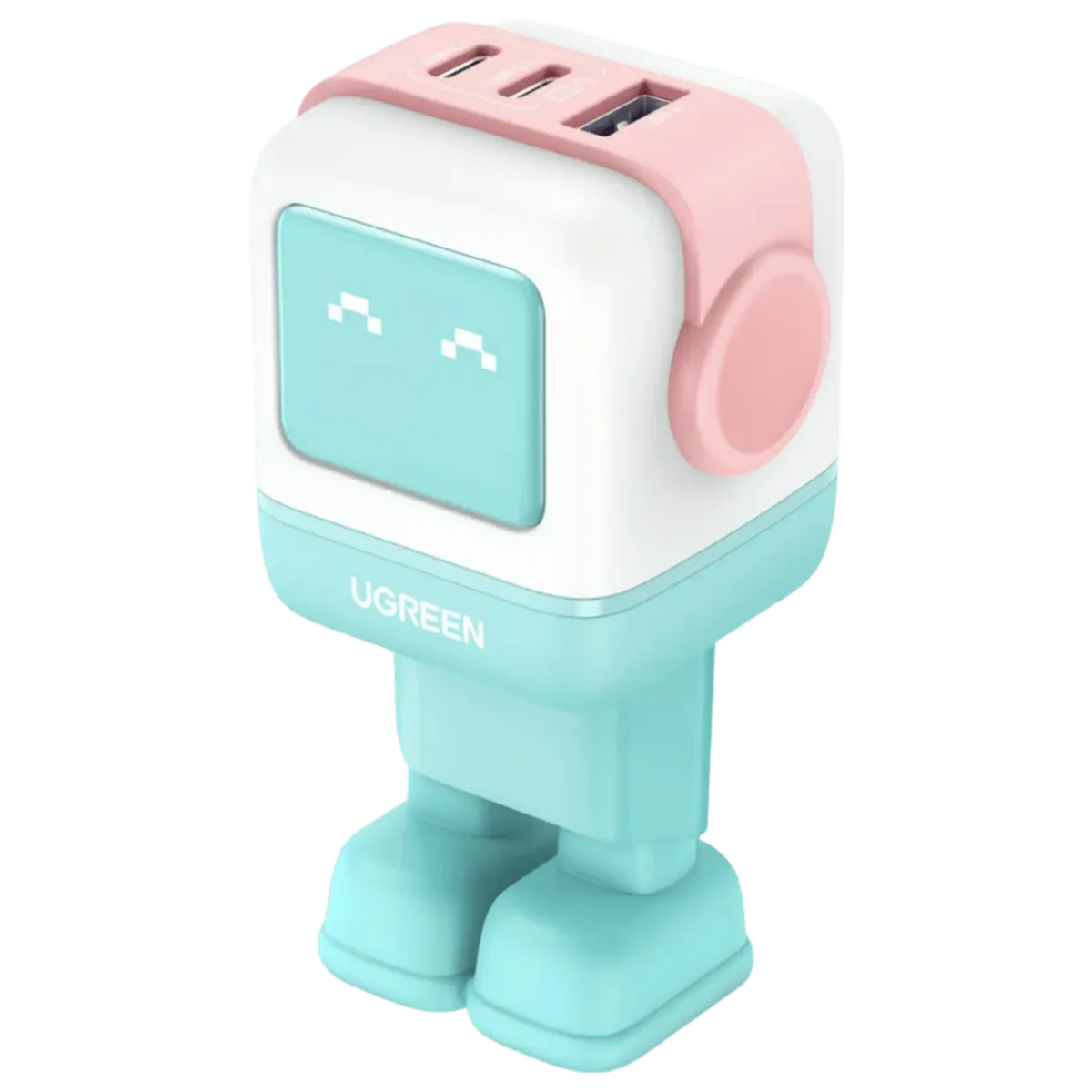 UGreen (35855) UNO 65W GaN Tech Chip - 2x USB-C - LED - Blue/pink