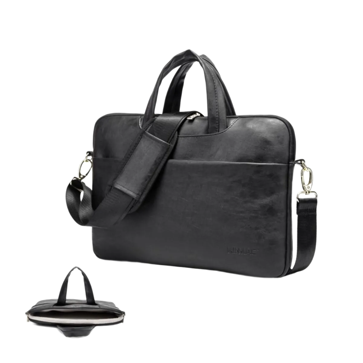 Kinmac (KMC427-15) 15" Laptop Bag - Soft Leather - Black