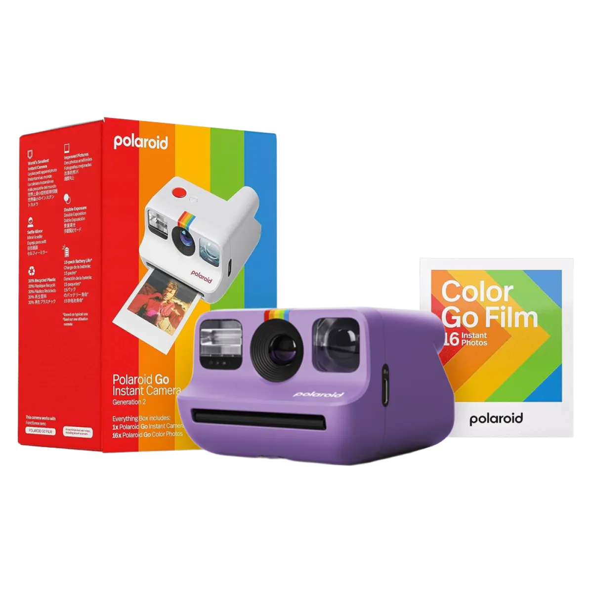 Polaroid (006566) Polaroid Go Instant Camera - 16 Instant Photos - Generation 2 - Purple