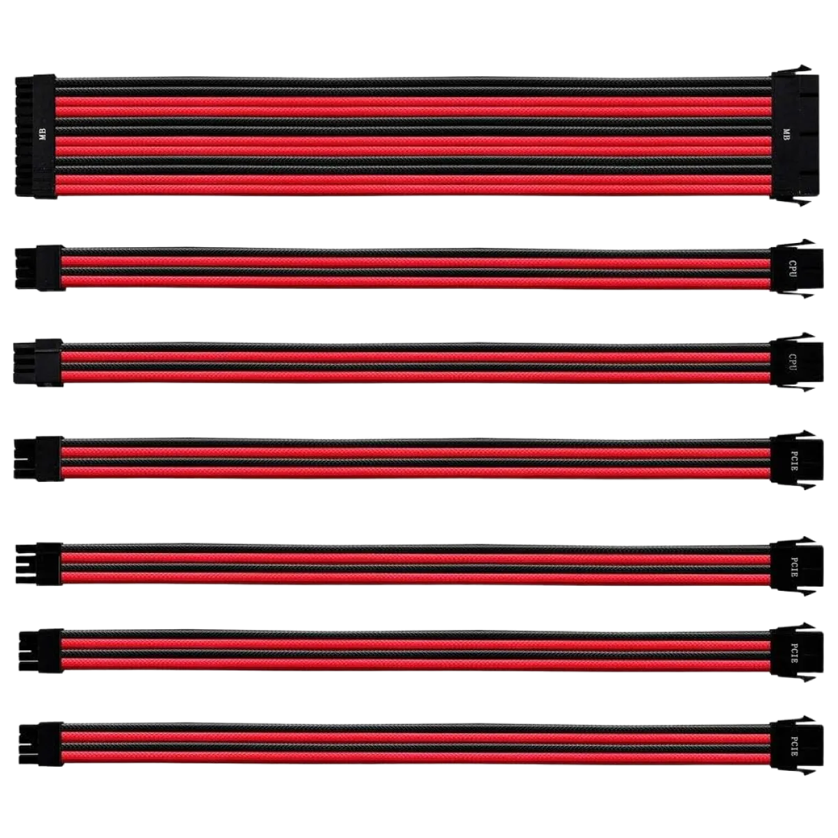 Cooler Master (CMA-NEST16RDBK1-GL) Colored PSU Extension Cable Kit - Red & Black