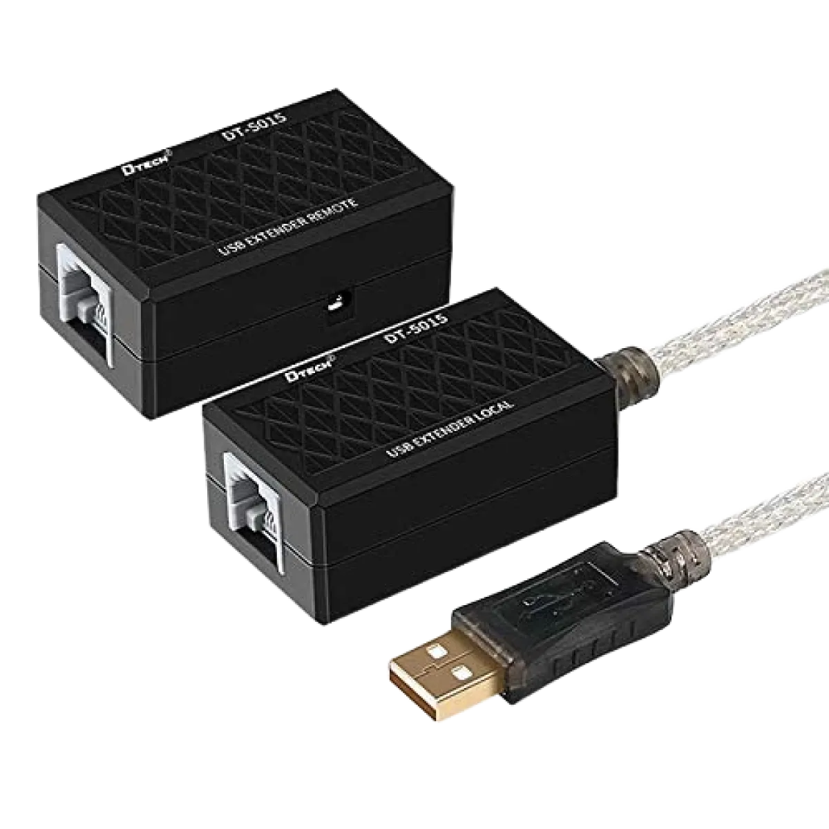 Hitech (8029) Dtech DT-5015 USB1.1 Extender 60m Via CAT5e UTP Cable - Black