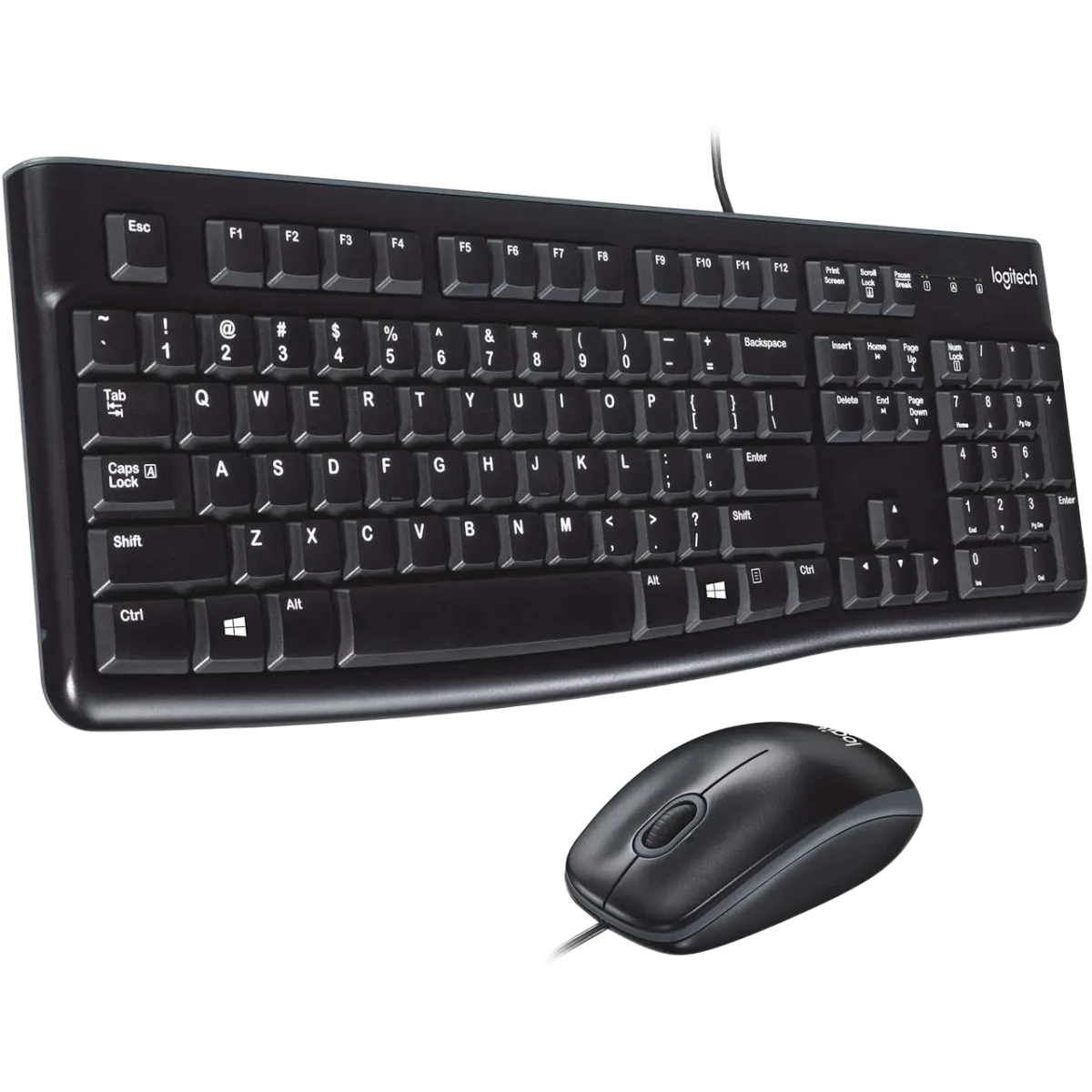 Logitech (920-002586) MK120 Wired Keyboard & Mouse Combo, US Layout - Black