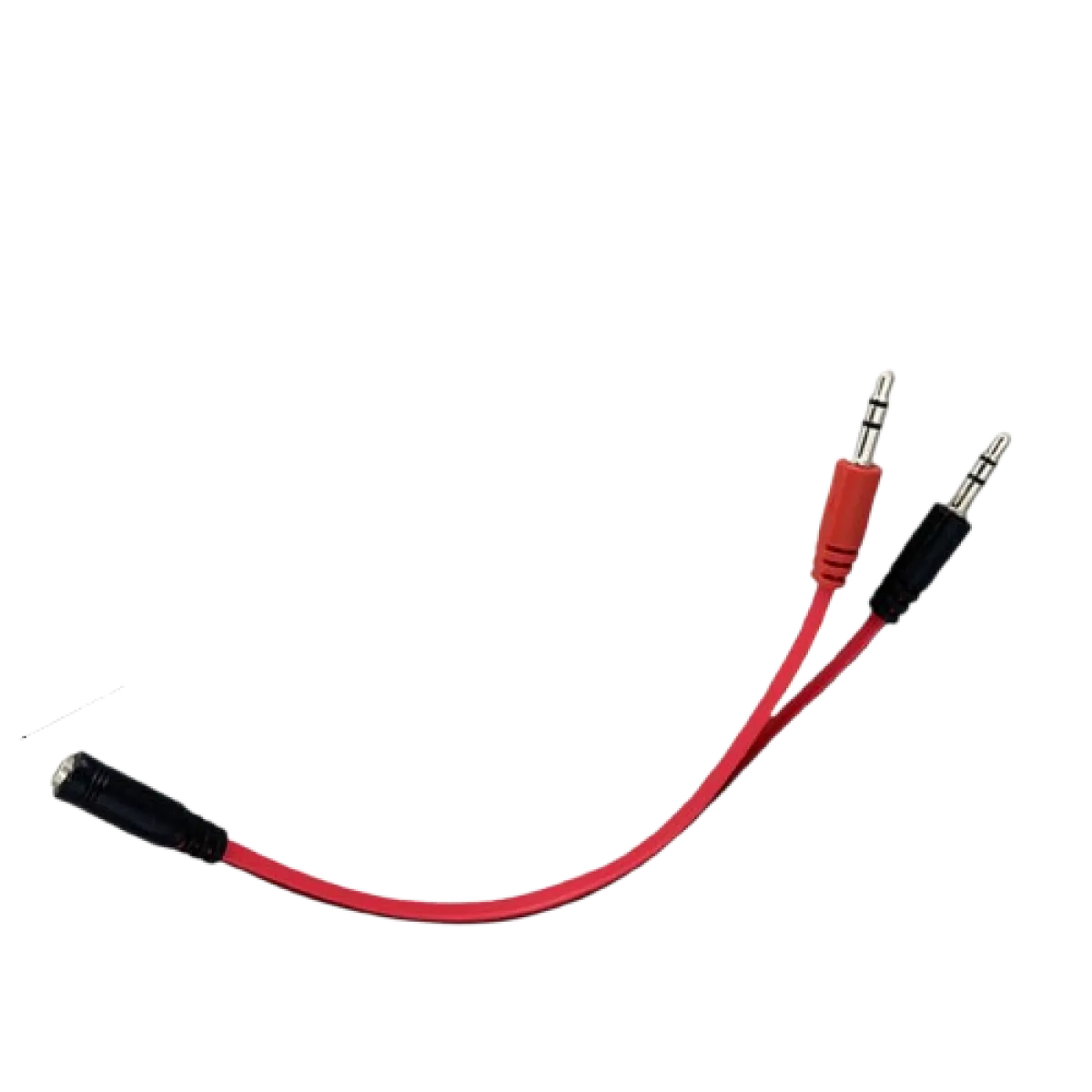 CEM 3.5mm Audio Cable Splitter - 25cm - Black/Red
