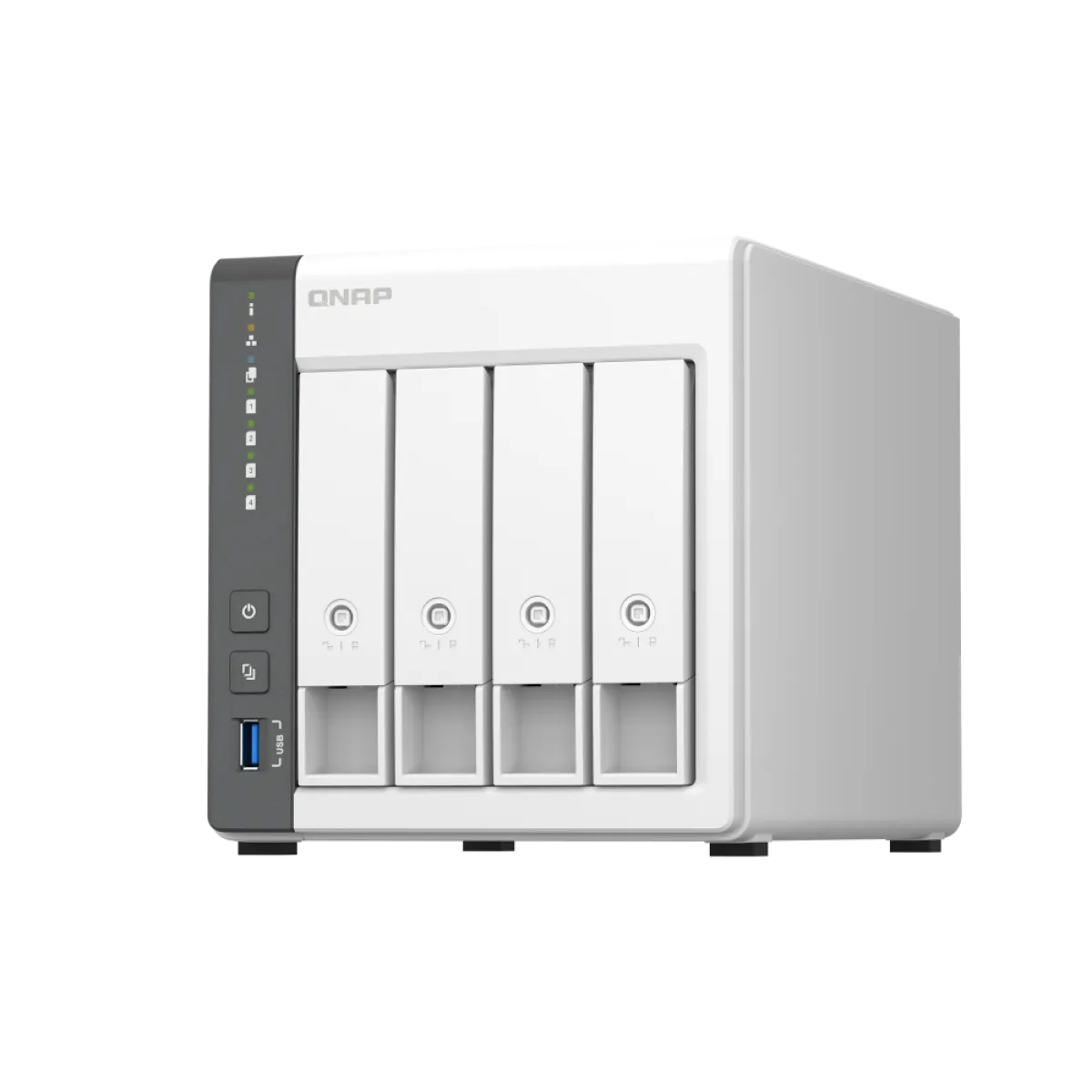 QNAP (TS-433-4G) 4x Bay NAS, Cortex A55, 4Gb -2Y - White