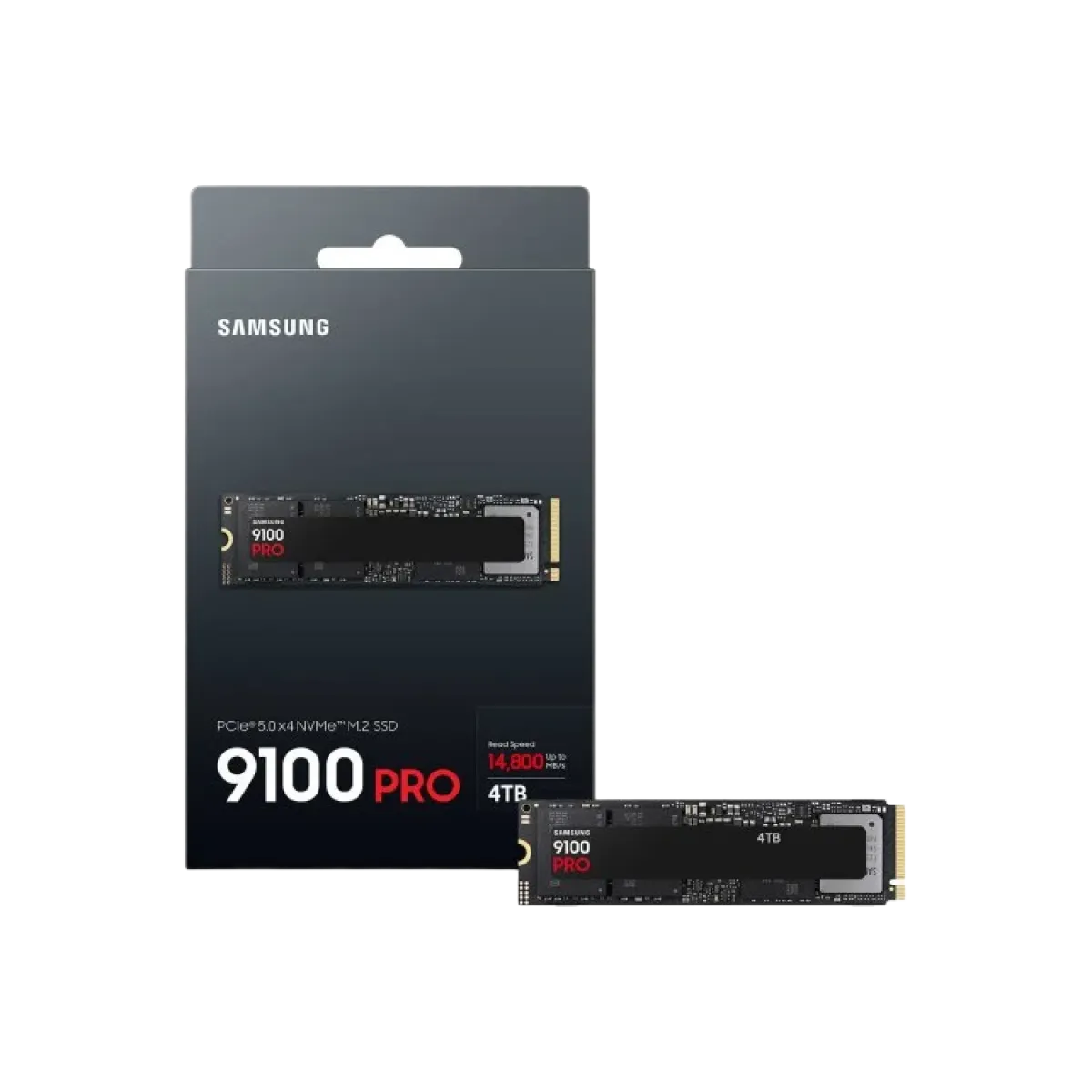 Samsung (MZ-VAP4T0B/AM) 4Tb SSD 9100 Pro M.2 2280 PCIe 5.0 NVMe 1.4 SSD - Black