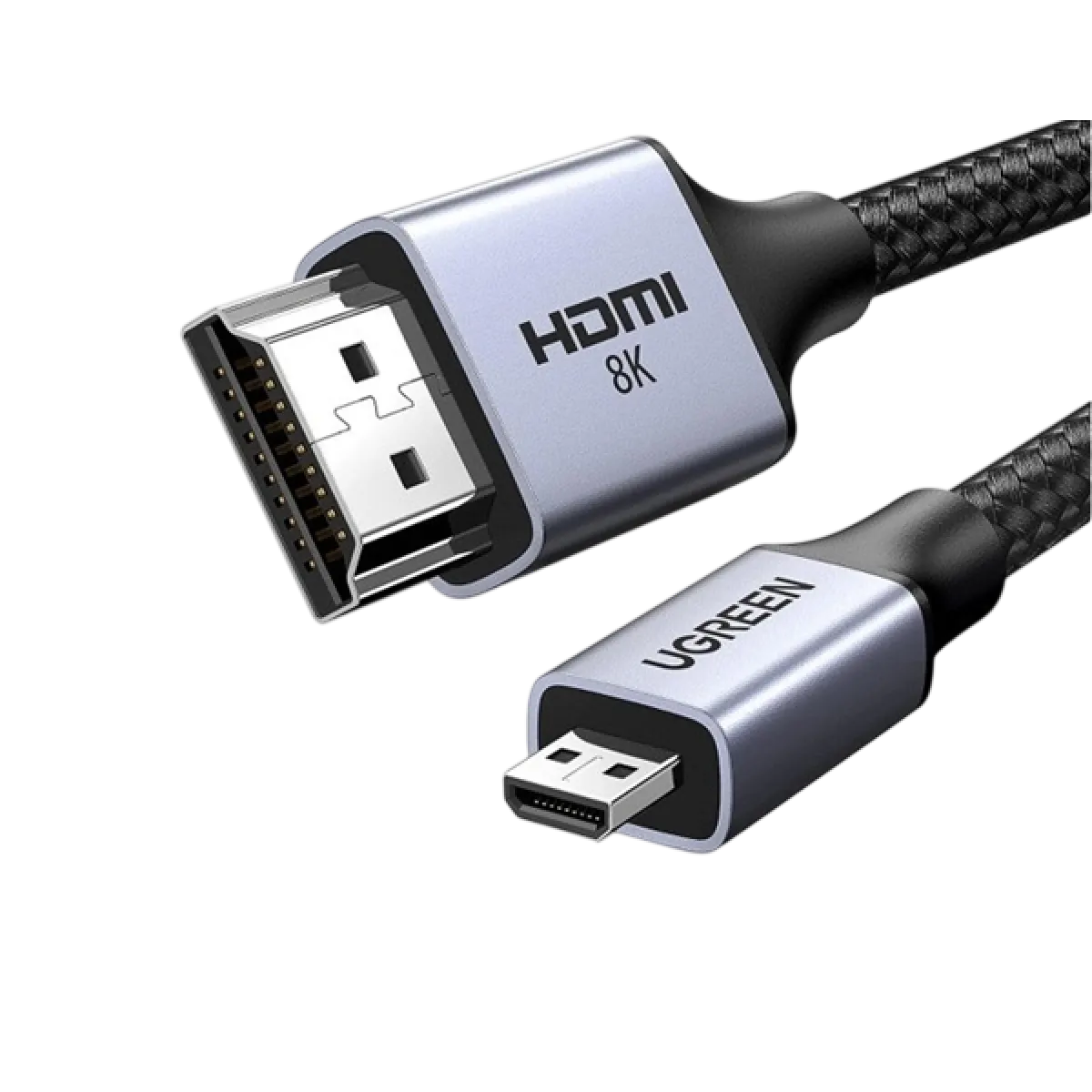UGreen (15517) MicroHDMI to HDMI Durable Cable (M-M) - 8K - 2m - Black