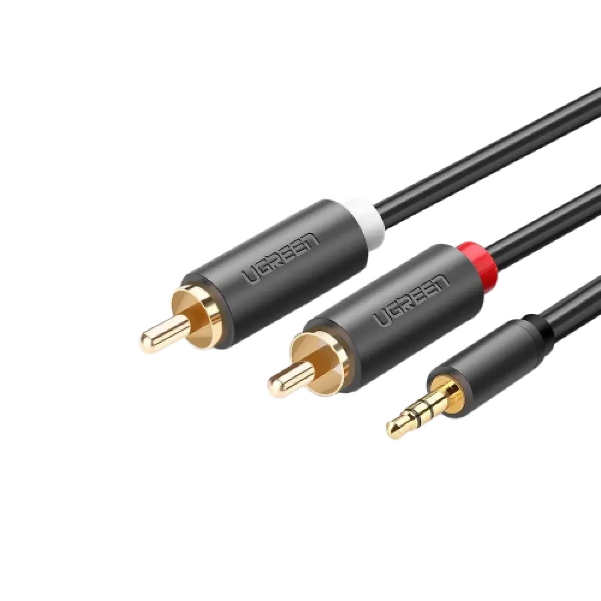 UGreen (10511) 3.5mm Jack to 2RCA Audio Cable (M-M) Male to 2 Female Cable - 1.5m - Black