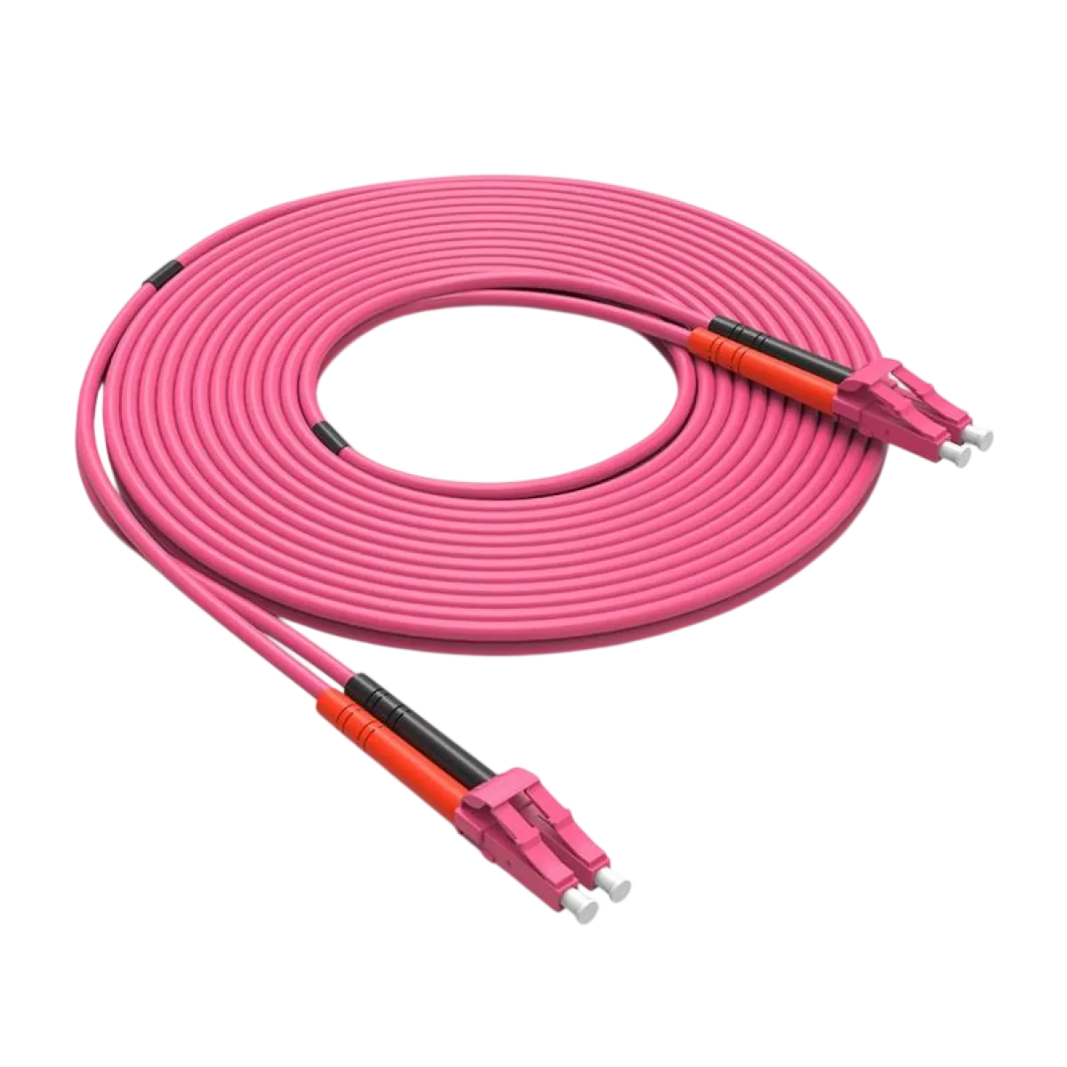 Syslink (S-FPCOM4LCLC3M) Fiber Patch Cord LC/PC-LC/PC - OM4 - Multimode - 3m - Pink