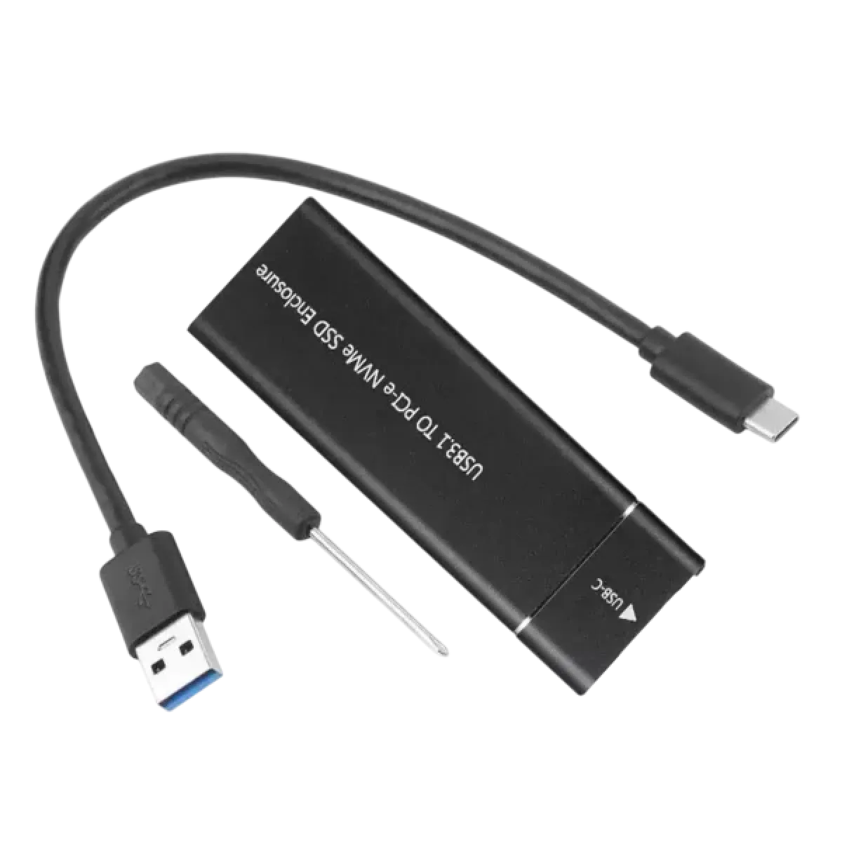 CEM (SHL-R320) M.2 NVMe SSD Enclosure - Micro USB /USB-C - Black