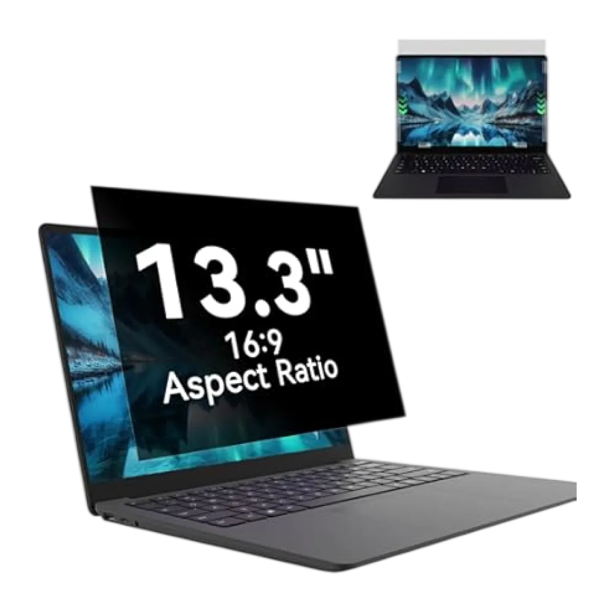 HP (6NX86UT) Frameless Privacy Touchscreen Filter for 13.3" Laptops - Black