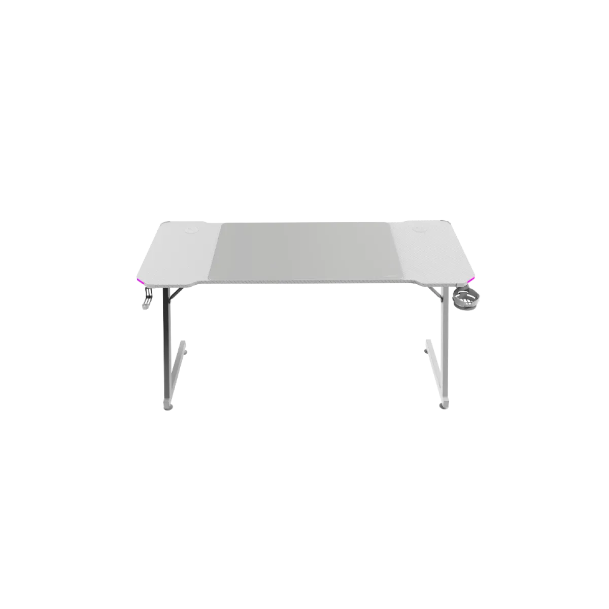 Mars (MGDX140RGW) Gaming Desk Table - XXL Mousepad - RGB - White