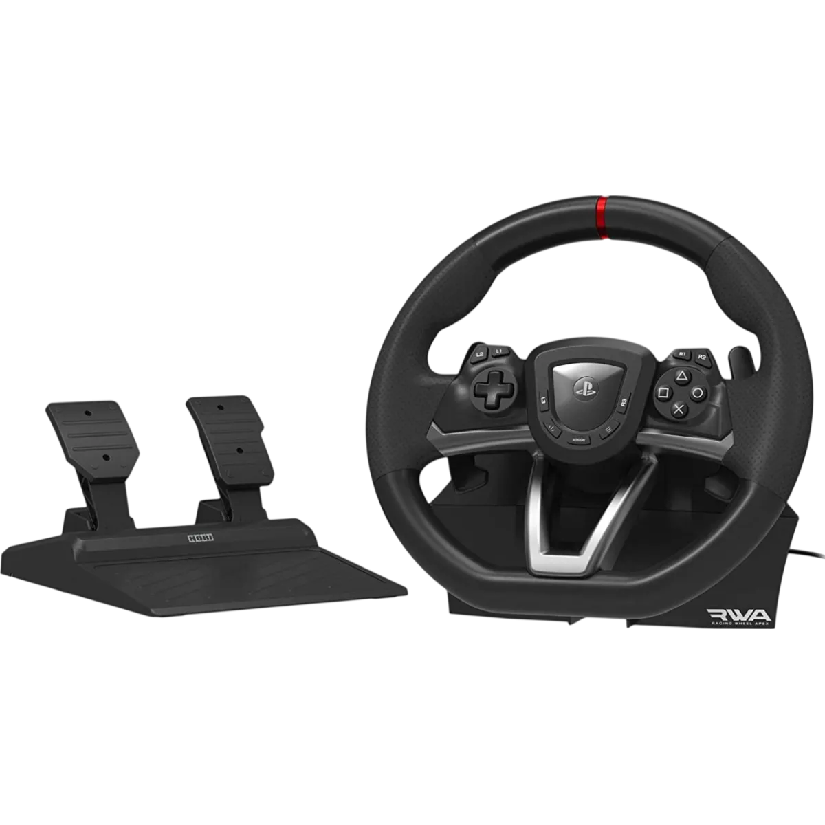 RWA (SPF-004U) Steering Wheel, Pedal mount for Playstation4/5 - Black