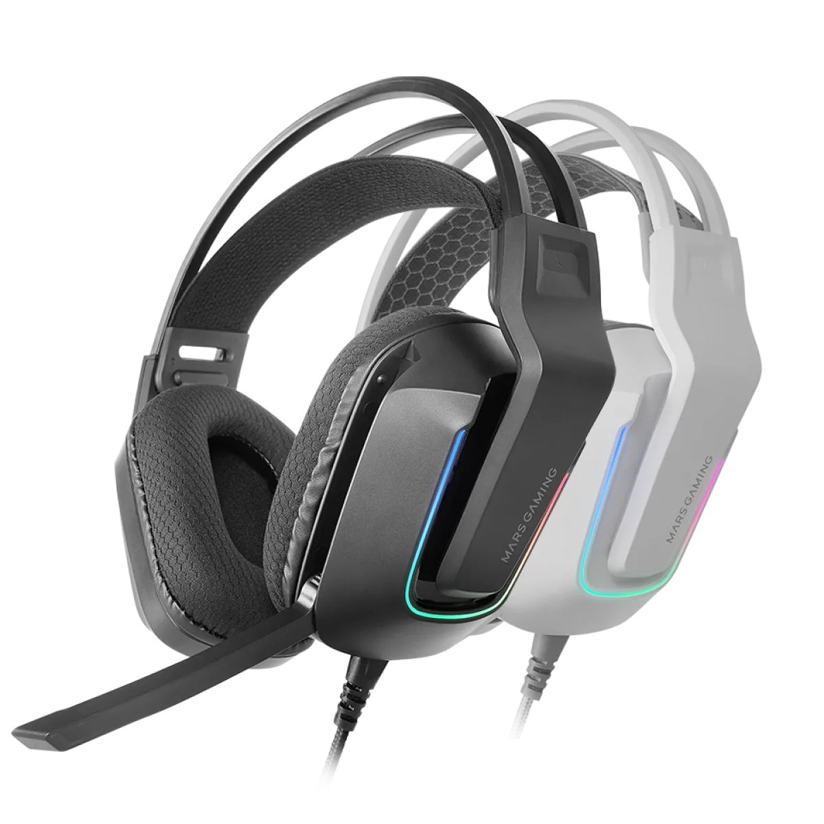 Mars (MHSTRIKE) Wired Gaming Headset - 3.5mm / USB - RGB - Black
