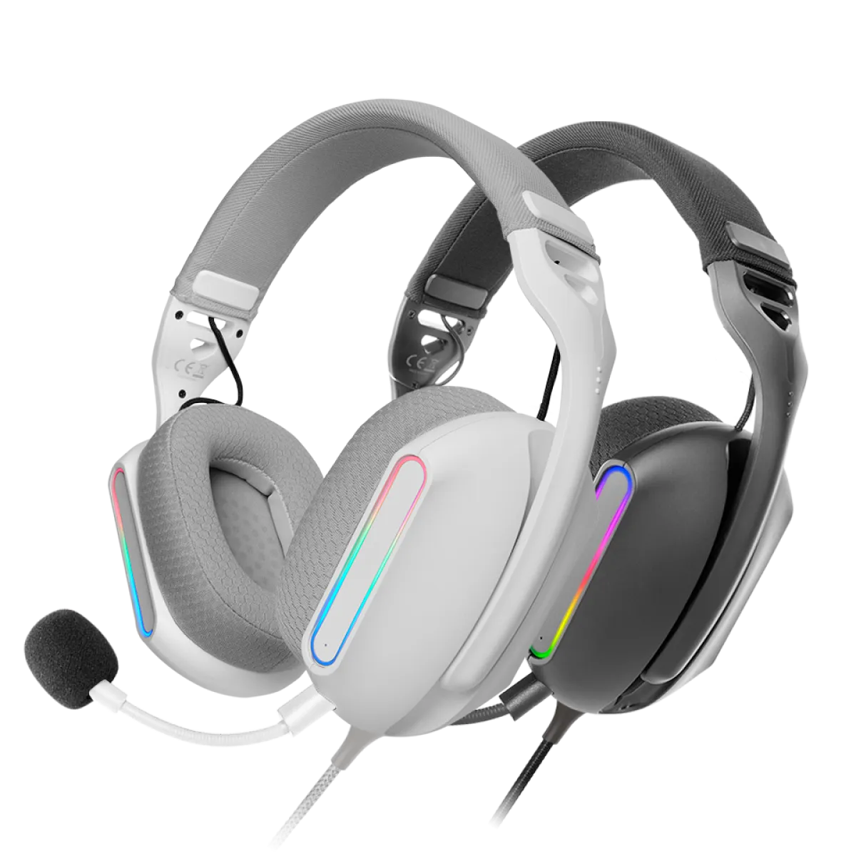 Mars (MHPROW) Wired Gaming Headset - 3.5mm / USB - RGB - White