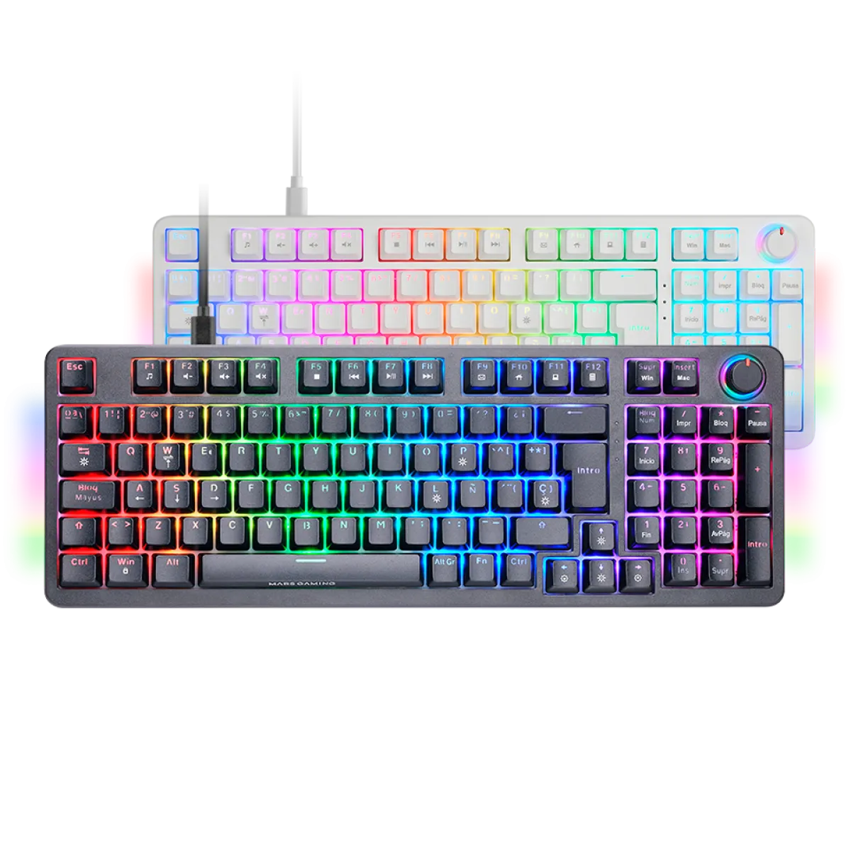 Mars (MKPROYUS) MKPro Mechanical Wired Gaming Keyboard - RGB - Yellow Switch - US Layout- Black