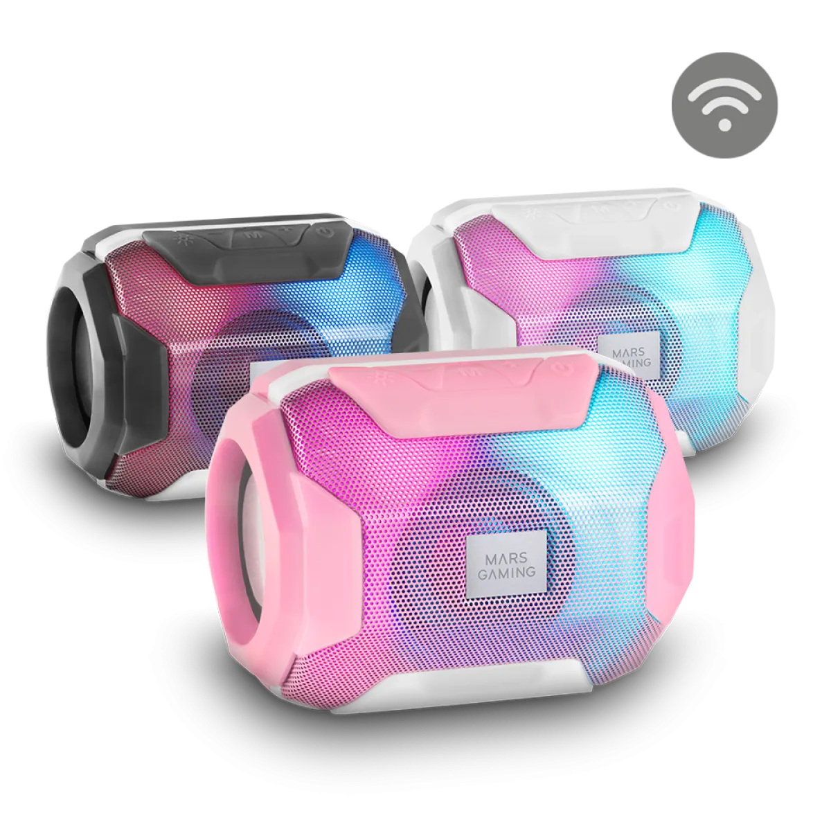 Mars (MSBAXP) Ultra Compact Gaming Speaker - USB/BT5.0 - RGB - Pink