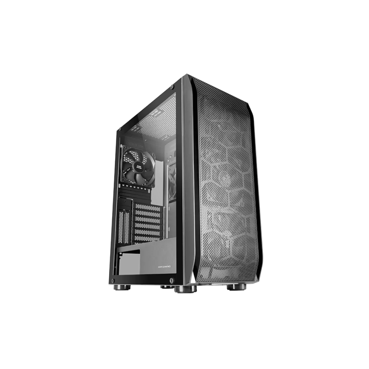 Mars (MCPRO2) Premium Professional Tower Chassis with Tempered Glass - E-ATX - Black