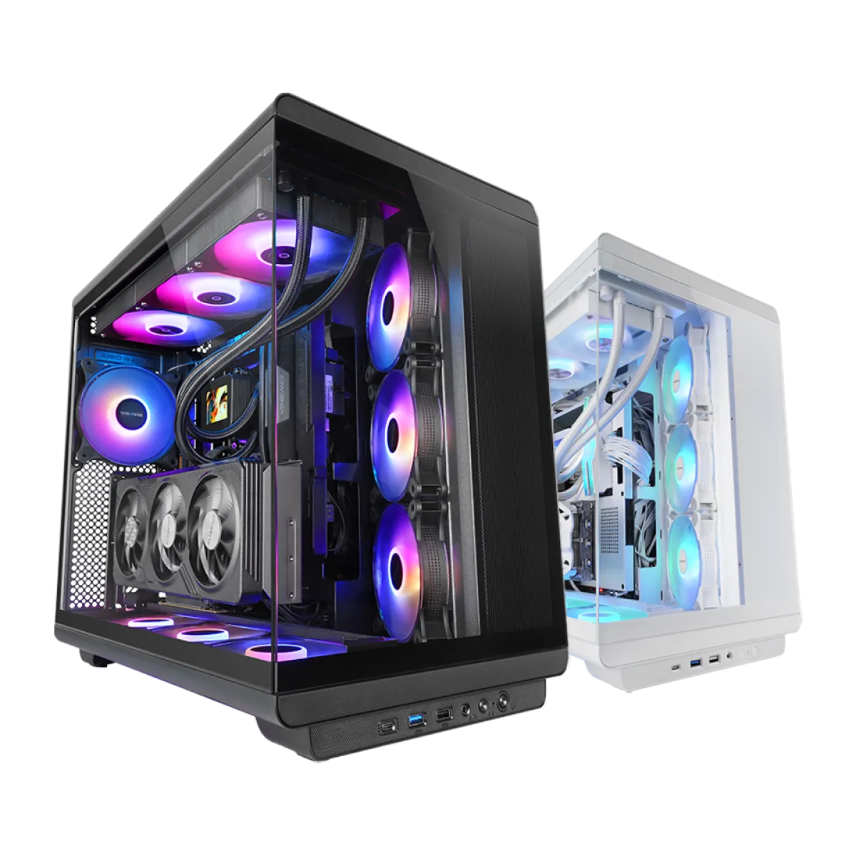Mars (MCREV) Mid tower Gaming Box Chassis with Tempered Glass - ATX - Black