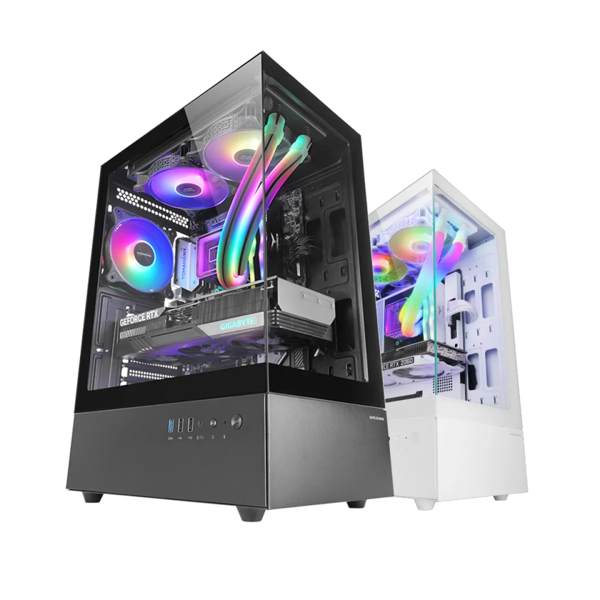 Mars (MCXO) Mid tower Gaming Box Chassis with Tempered Glass - ATX - Black