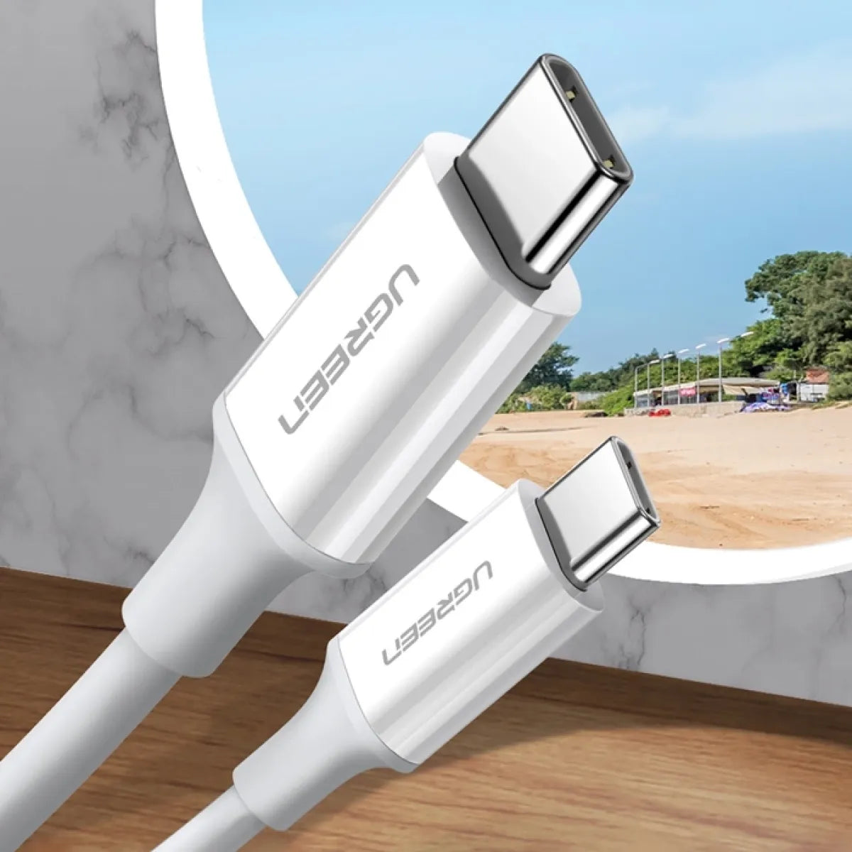 UGreen (60518) USB-C to USB-C Cable (M-M) - 1m - White