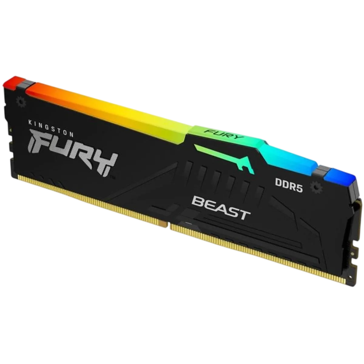 Kingston (KF556C36BBEA-16) FURY Beast 16Gb DDR5 5600Mhz Gaming Grade Desktop RAM-UDIMM-RGB- Black
