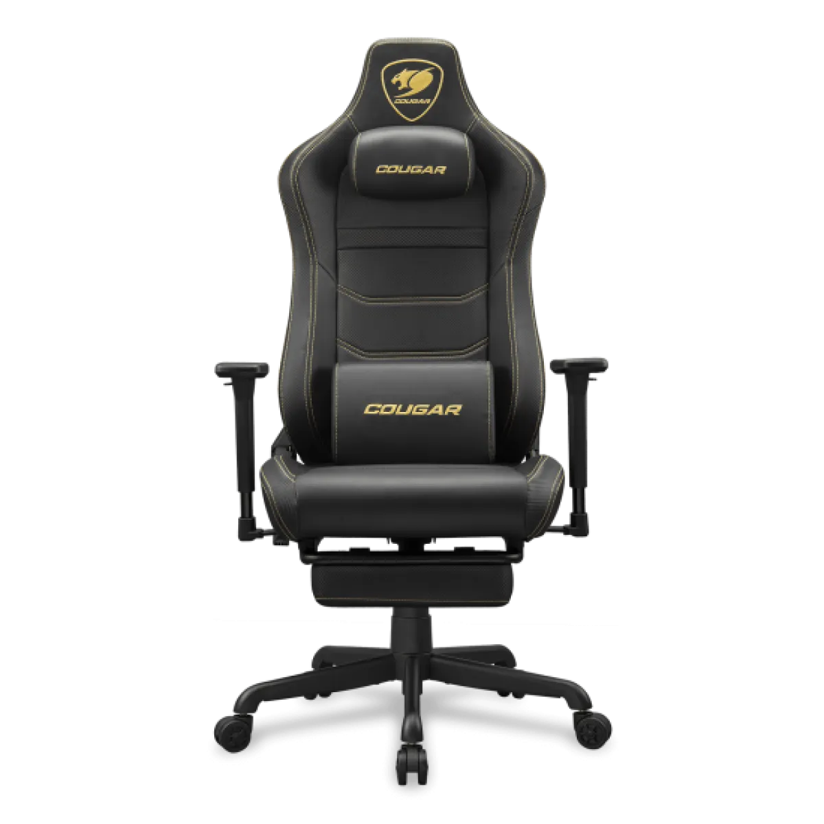 Cougar (CRG-EVS-GLB) Armor Evo S Adjustable Gaming Chair, Premium PVC Leather - Gold/Black