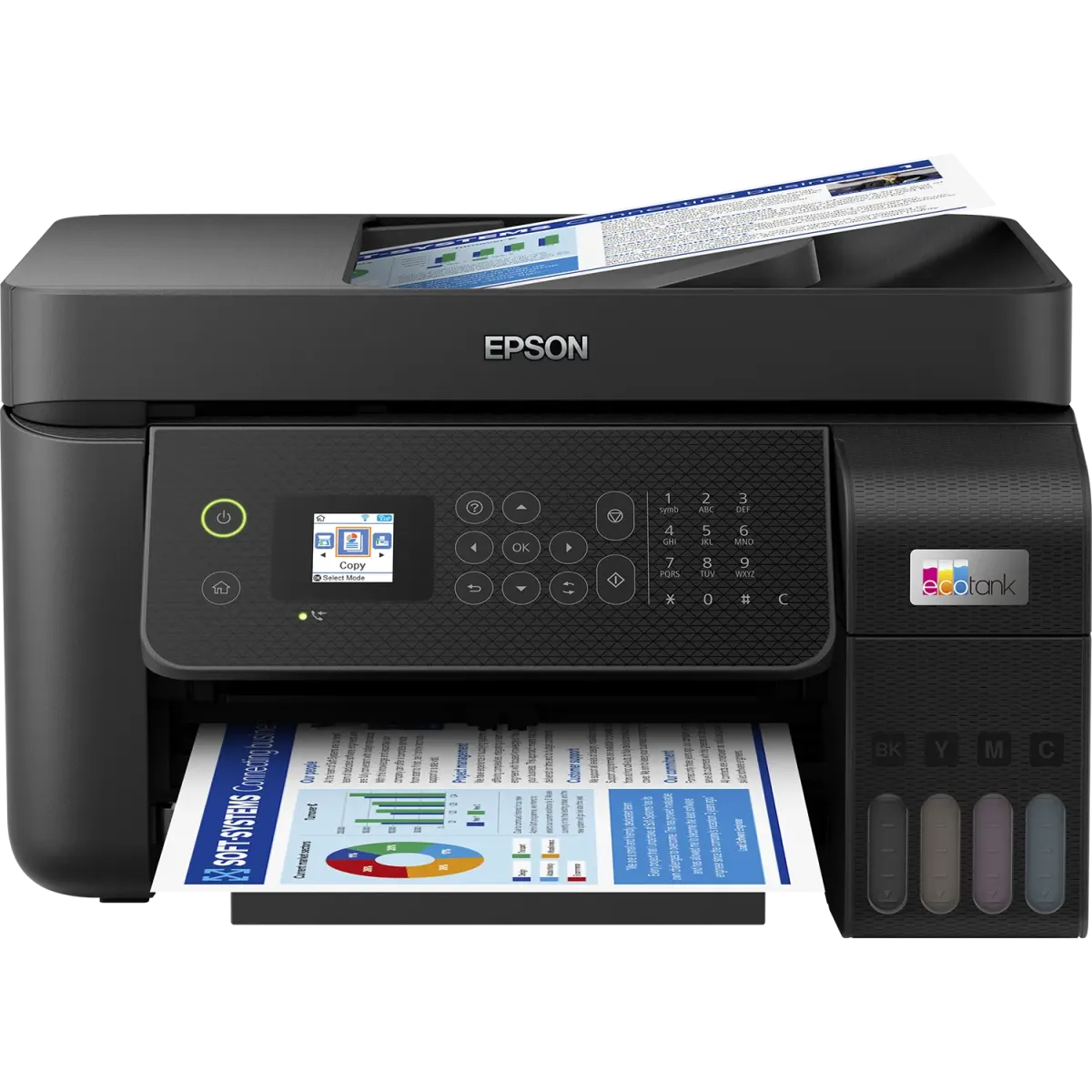 Epson (L5290) EcoTank AiO Inkjet Printer - Print; Scan; Copy; Fax - Black