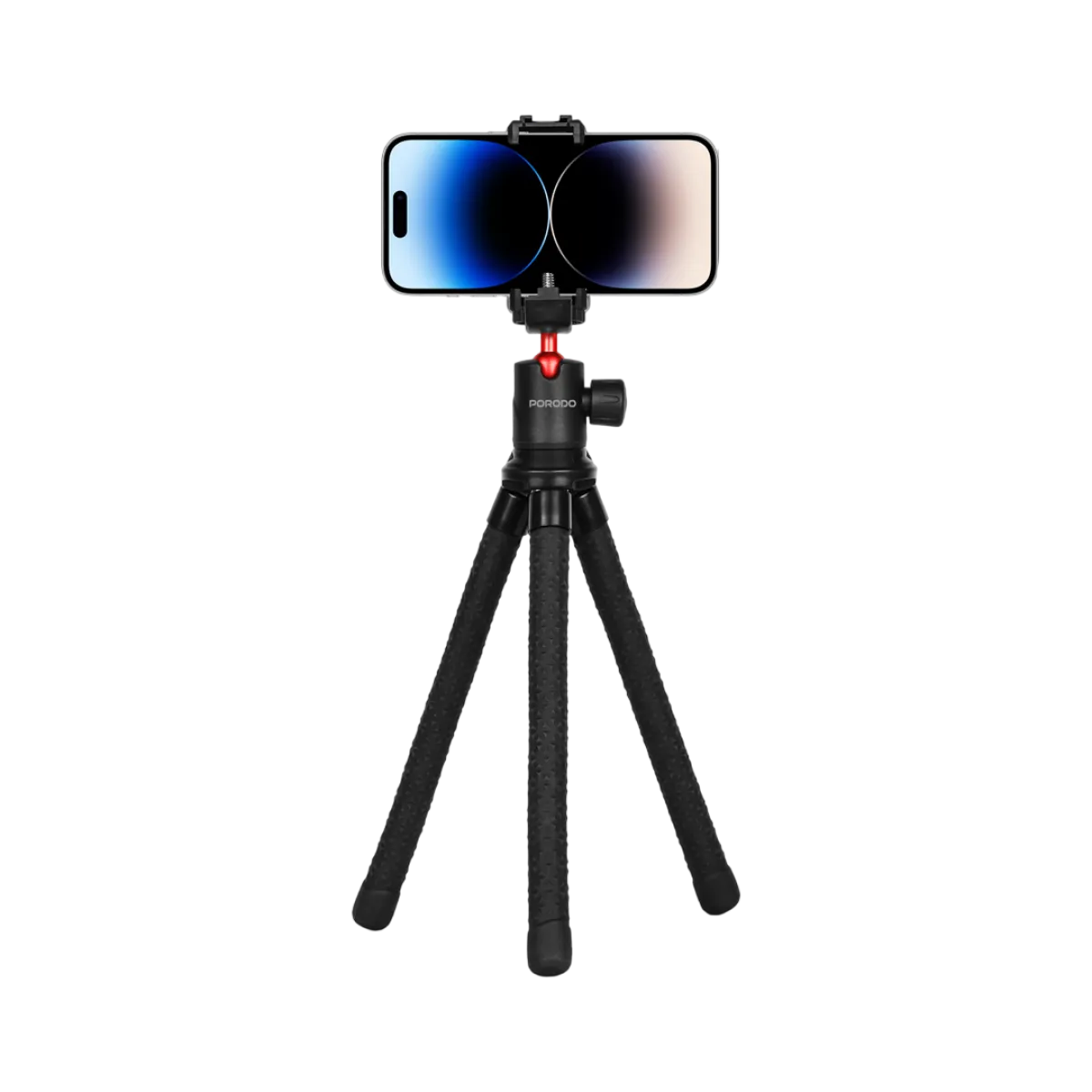 Porodo (PDTRPSPHBK) Flexible Tripod Stand - 39cm - Black