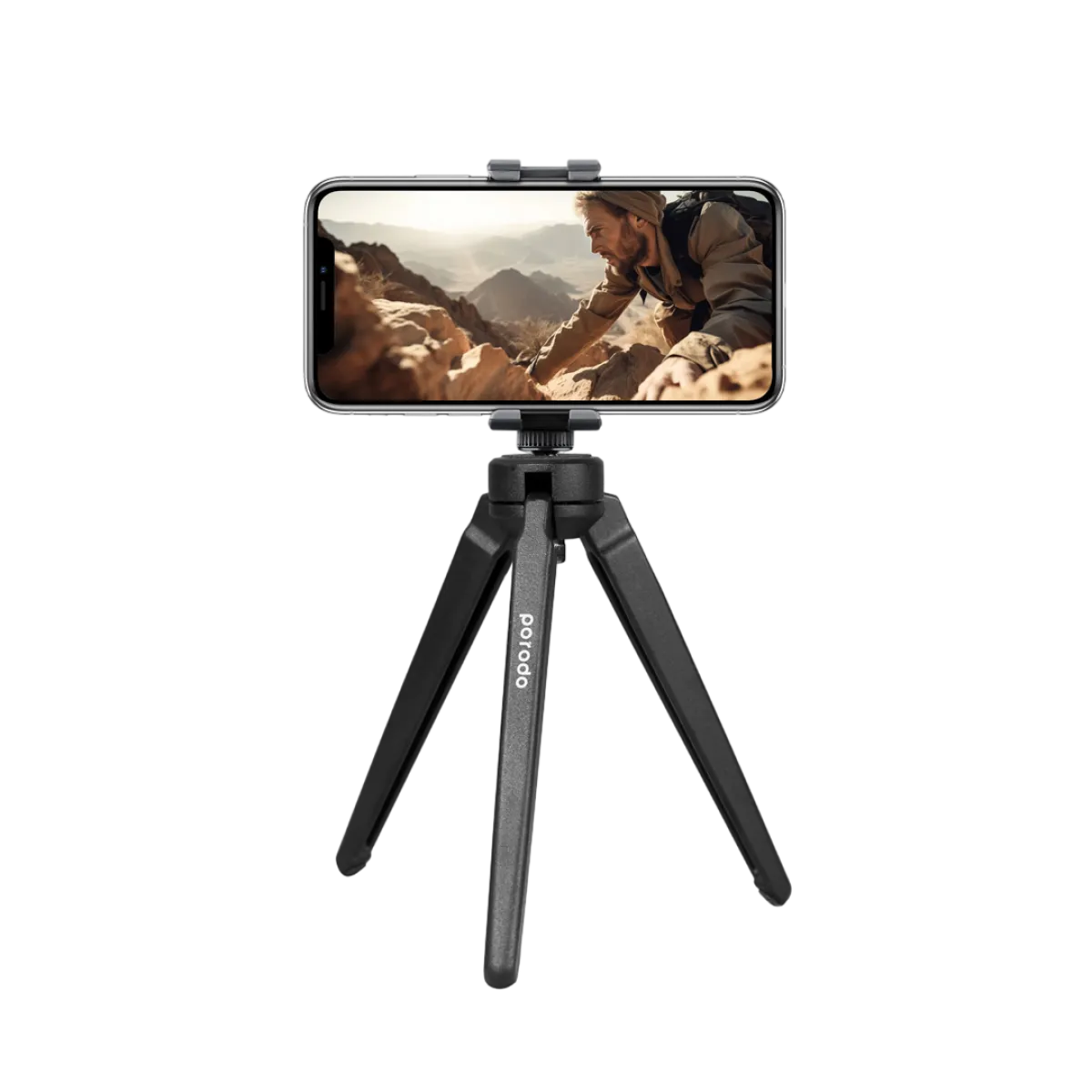 Porodo (PDTRPTBK) Aluminium Portable Tripod - 5.5cm - Black