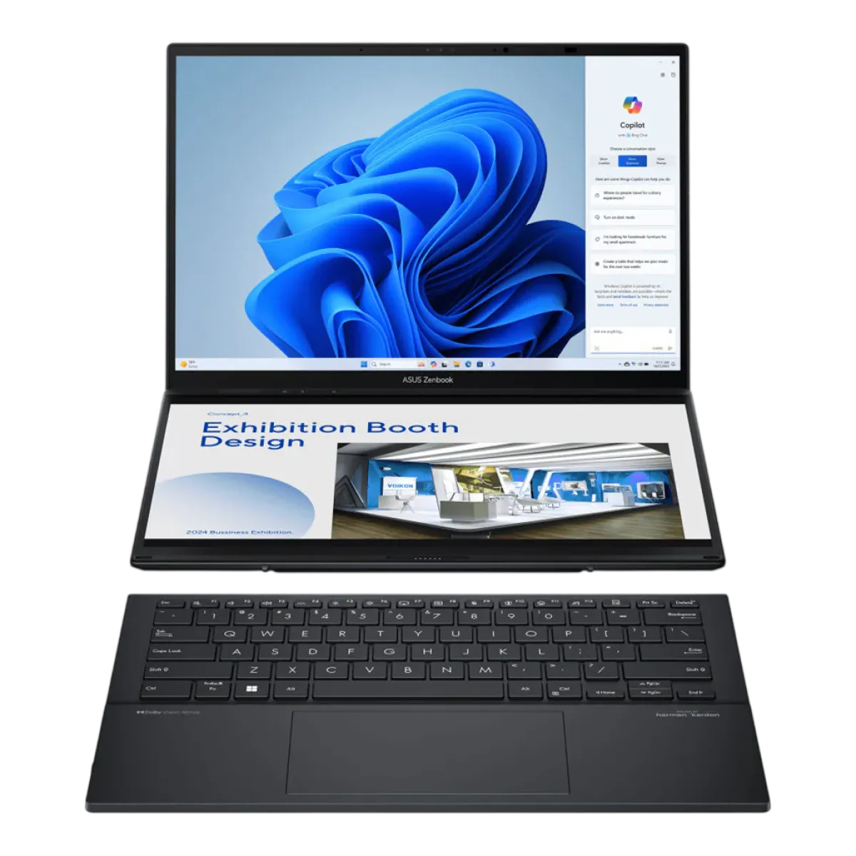 Asus (UX8406CA-IS99T) Zenbook Duo 14 WUXGA Touch, Ultra9 285H, 32Gb, 2Tb SSD, Intel Arc - Grey