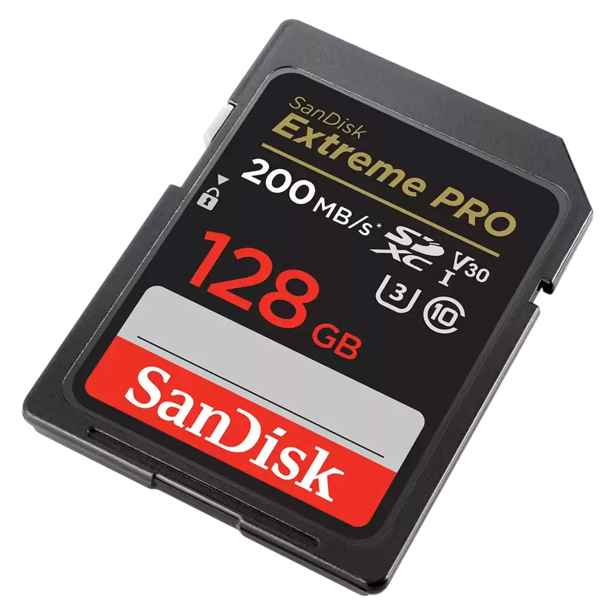SanDisk (SDSDXXD-128G-GN4IN) 128Gb Extreme Pro SDXC UHS-I V30 / U3 Card - Black