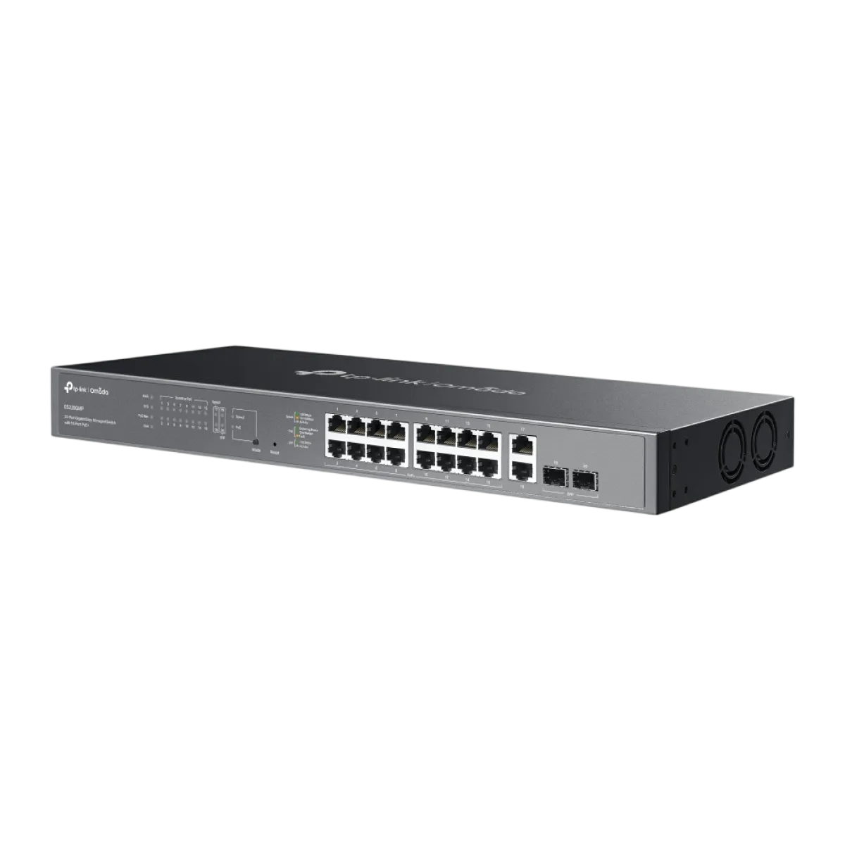 TP-Link (ES220GMP) Omada 20-Port Gigabit Easy Managed Switch - 16 Port PoE+- Black