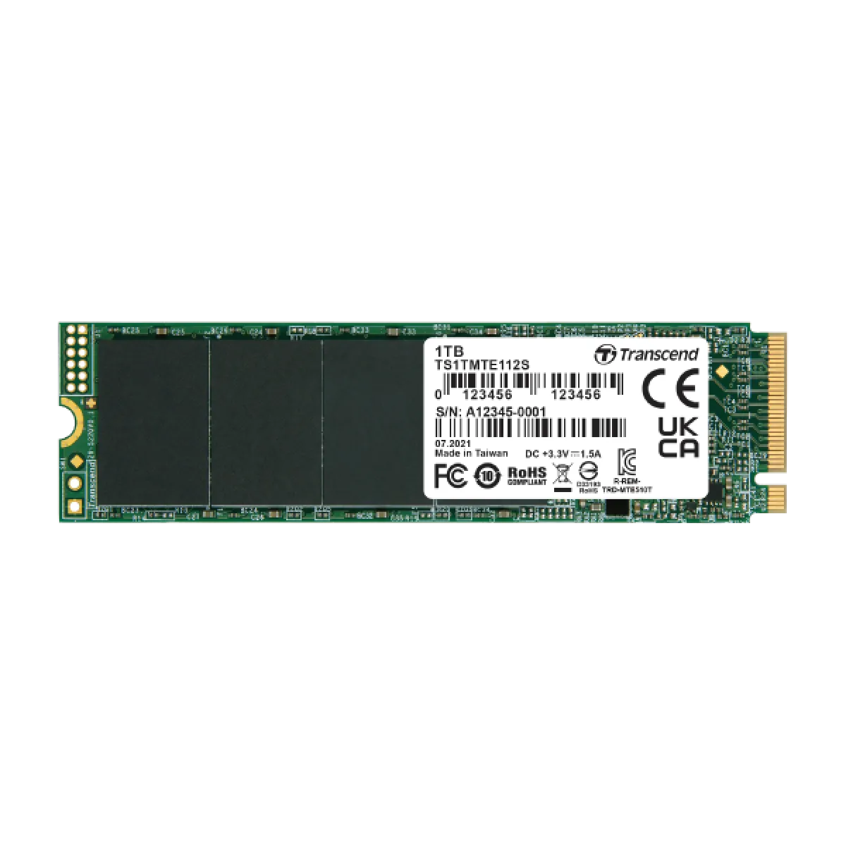 Transcend (TS128GMTE110S) 110S 128GB PCIe SSD NVMe Gen3x4 REV 1.3