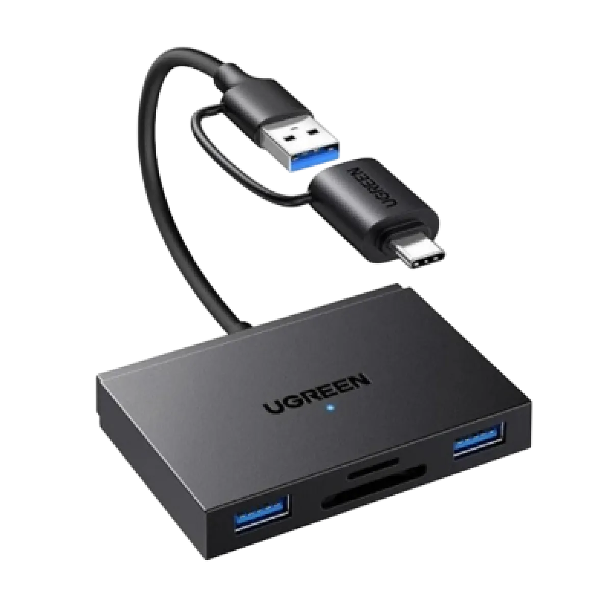 UGreen (45167) 4in1 USB-C and USB-A 3.0 Card Reader - Black