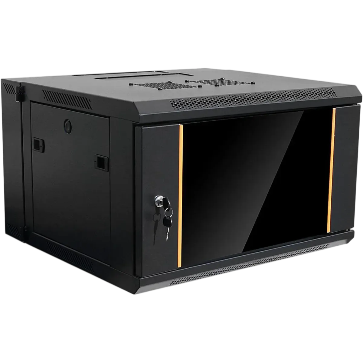 Unilink (UWR-4U-6045-BL-GL) Wall Mounted Cabinet 4U (W600*D450) - Black