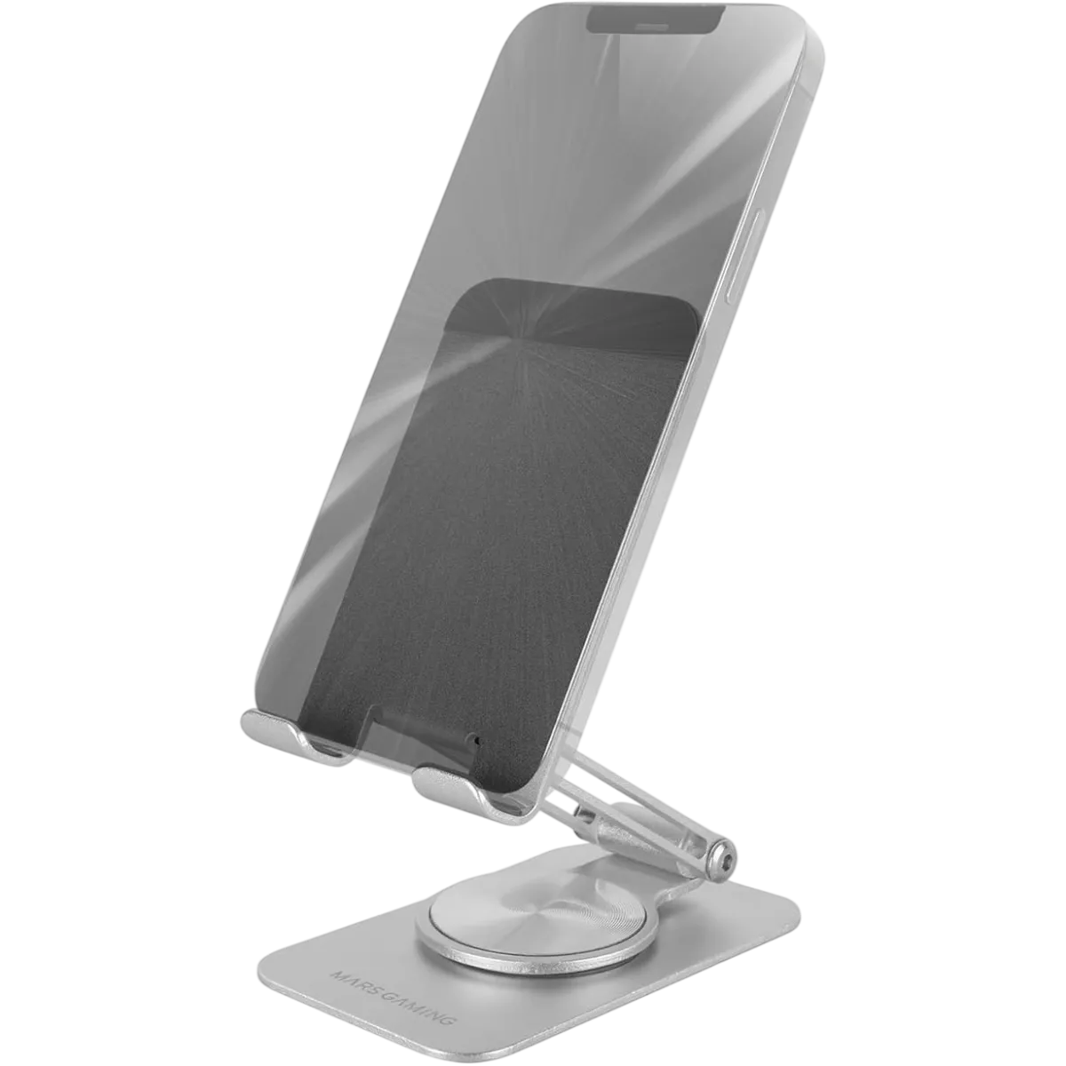 Mars (MARSSW) Multi Angle Aluminum Phone Stand - Dynamic Rotation - White