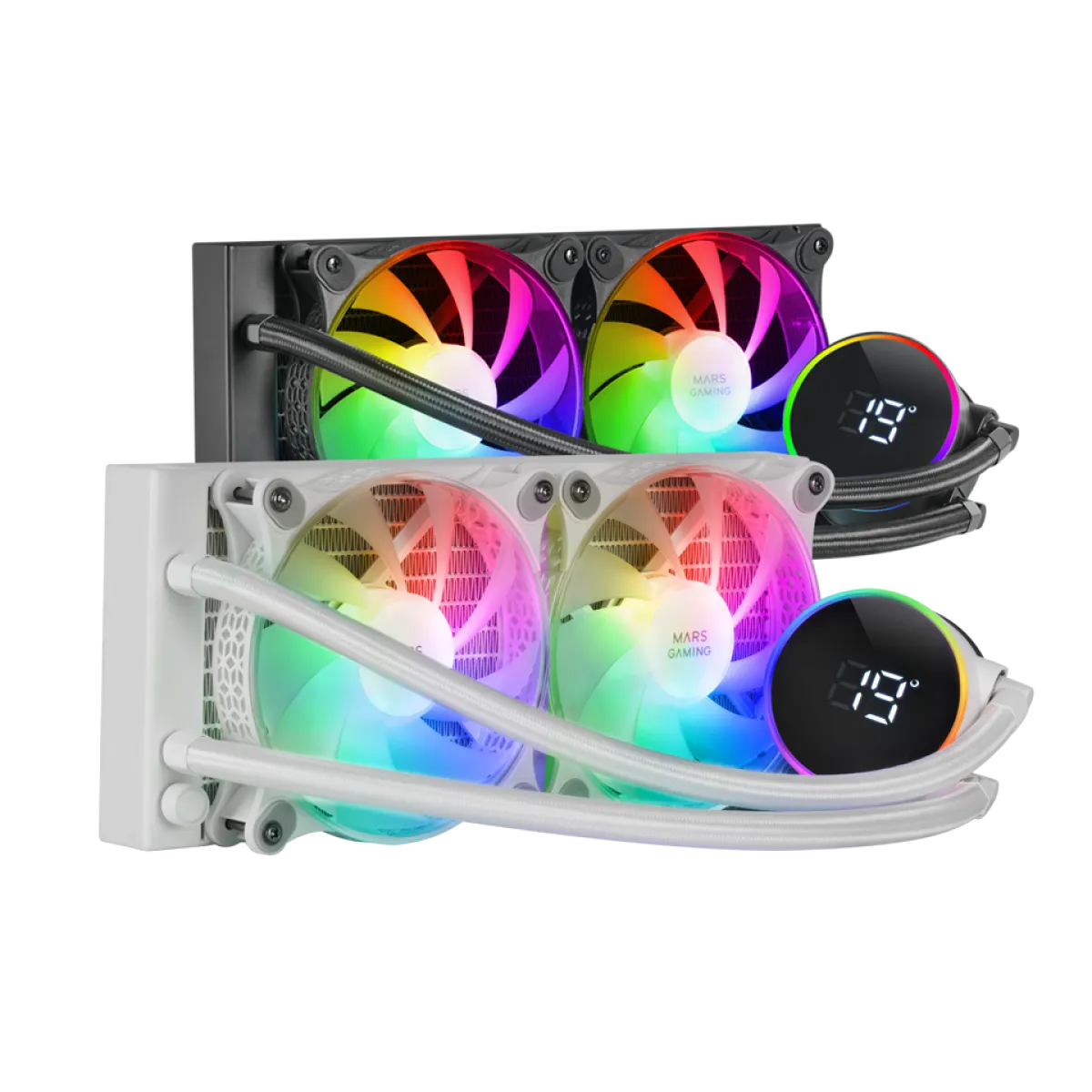 Mars (MLLCD240W) AlO 500W Liquid Cooling - Aura Sync RGB- White
