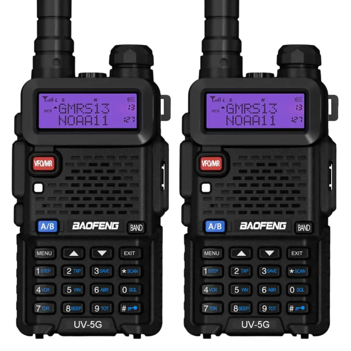 Baofeng (UV-5R) Dual Band Handheld radio Talkie Walkie - Analog Portable Two-Way Radio - Black