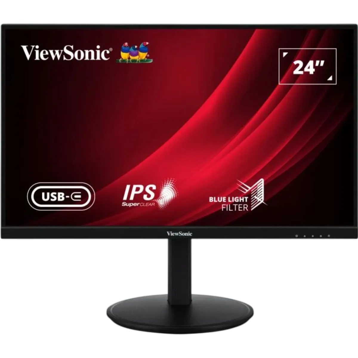 ViewSonic (VG2409-MHU) 24" USB-C Monitor FHD - IPS - 75Hz - 5ms -2Wx2 -3Yrs- Black