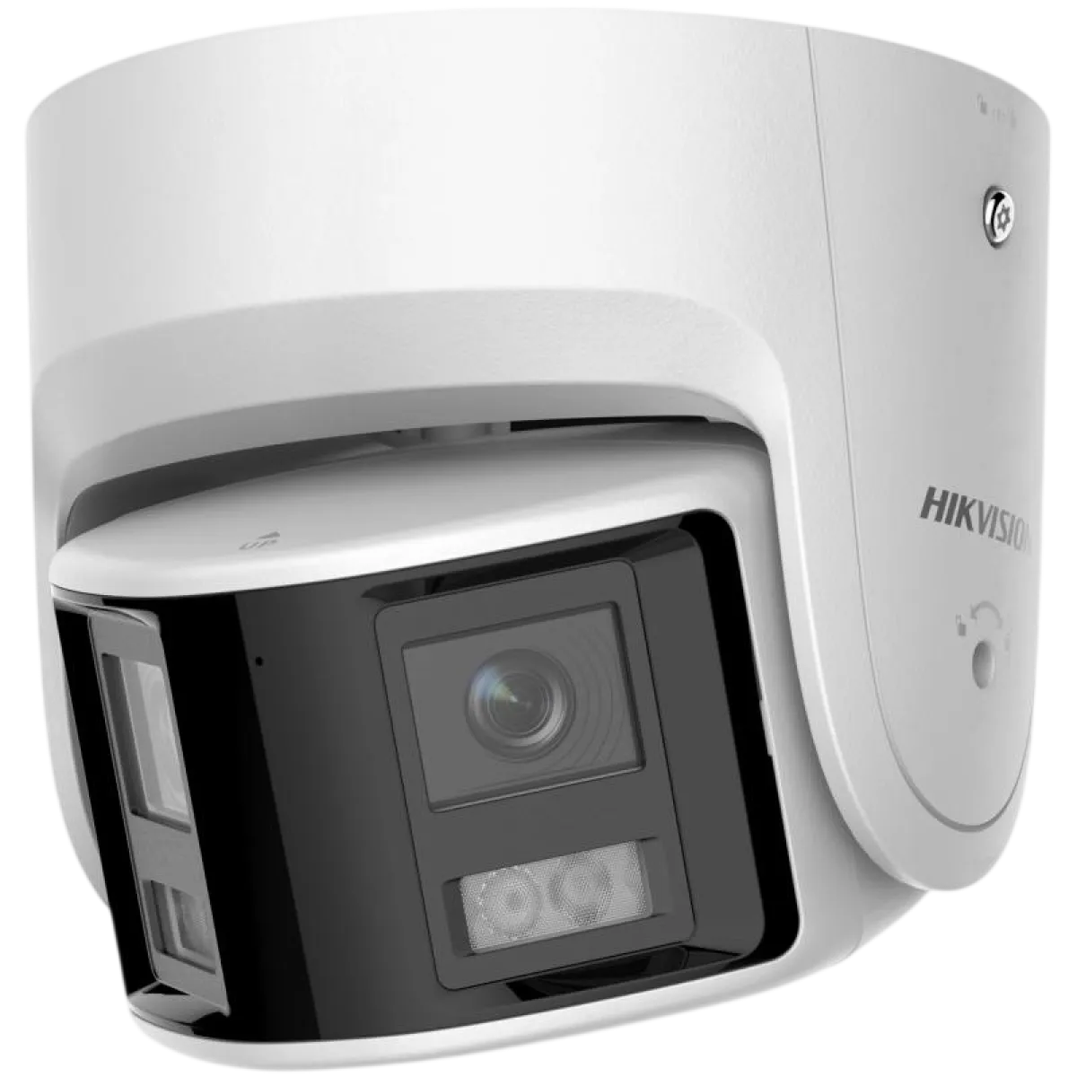Hikvision (DS-2CD2347G2P-LSU/SL) 2.8mm 4MP Panoramic ColorVu Fixed Turret Network Camera-Mic-White
