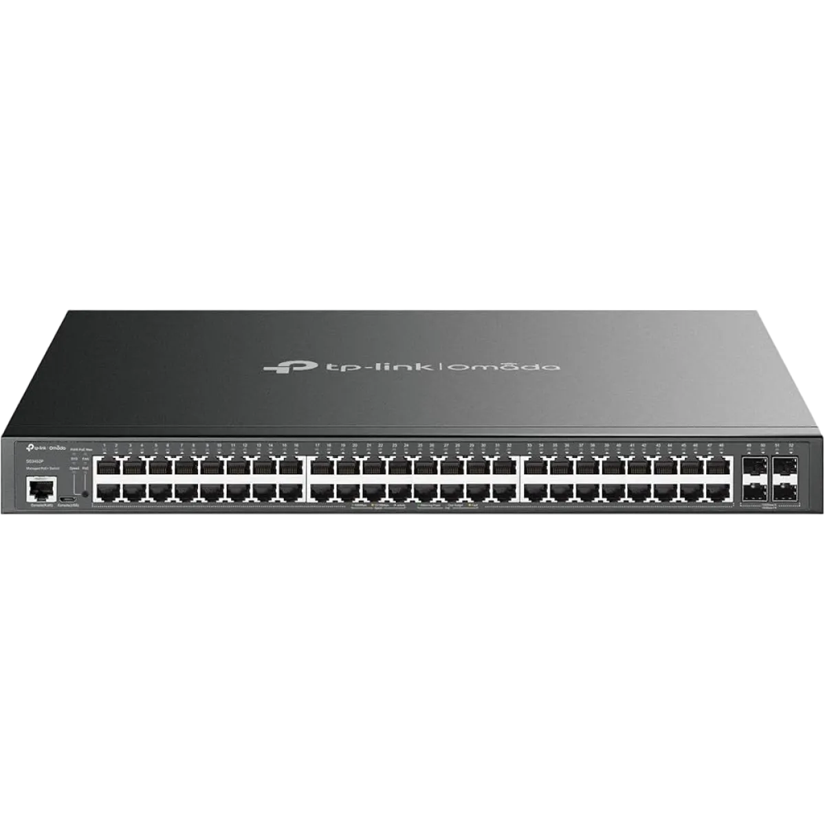 TP-Link (TL-SG3452P) JetStream 52-Port Gigabit L2+ Managed Switch with 48-Port PoE+ - Black