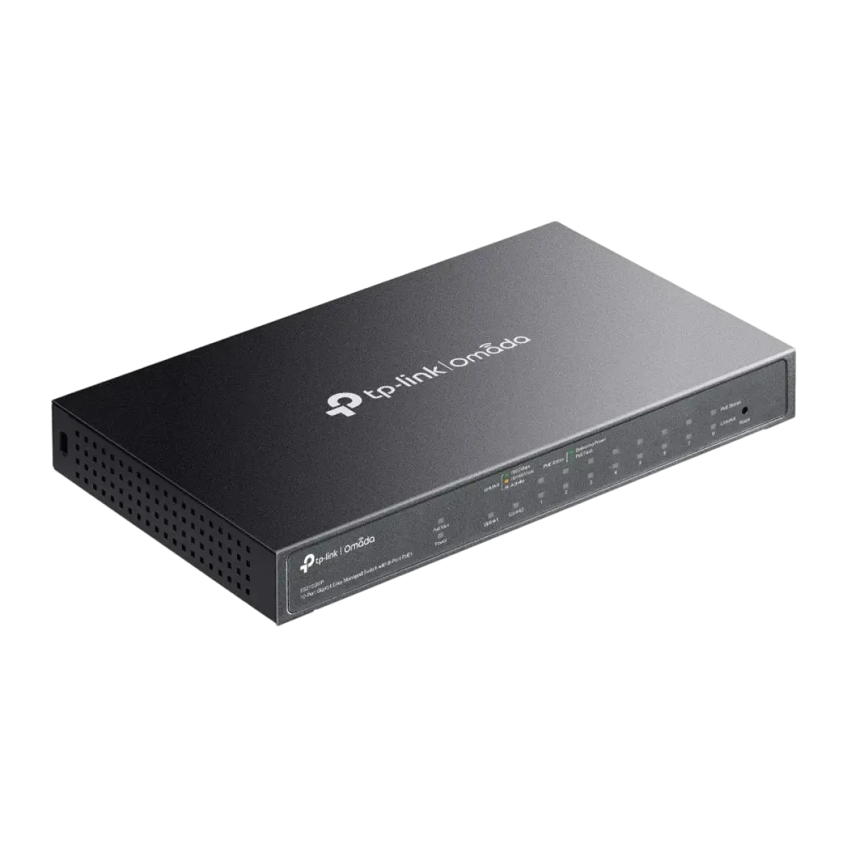 TP-Link (ES210GMP) Omada 10-Port Gigabit Easy Managed Switch with 8-Port PoE+ - Black