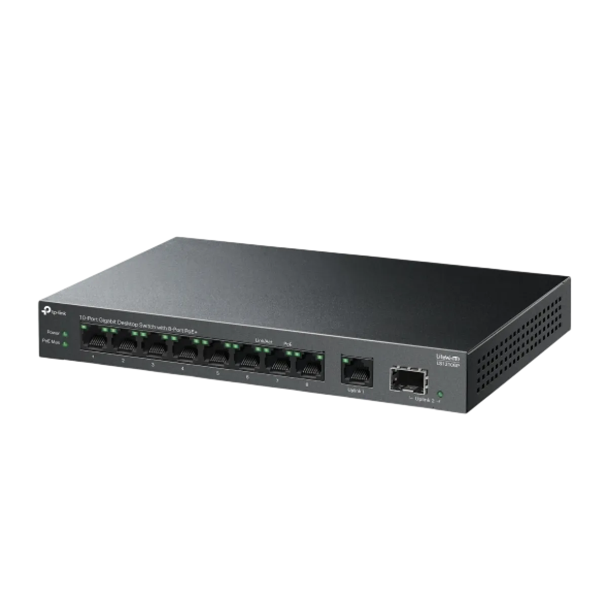TP-Link (LS1210GP) 10-Port Desktop POE+ Gigabit Switch - Black