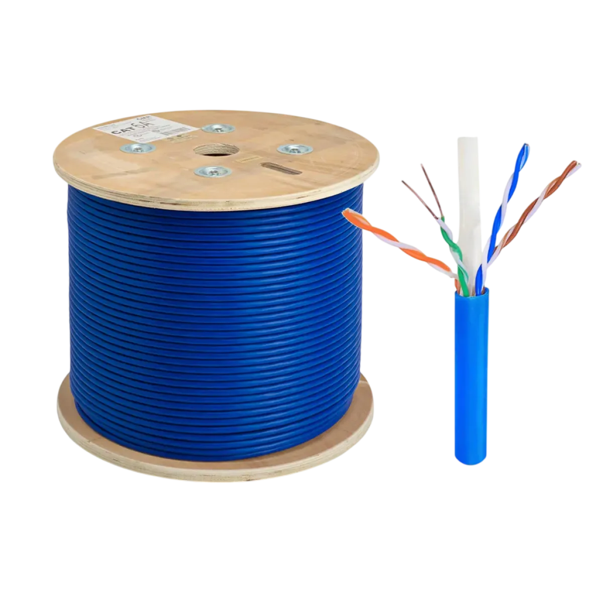 Invo Cat6A 305M 4-Pair 23AWg S/FTP Cable - Bare Solid Copper Conductor - Dark Blue