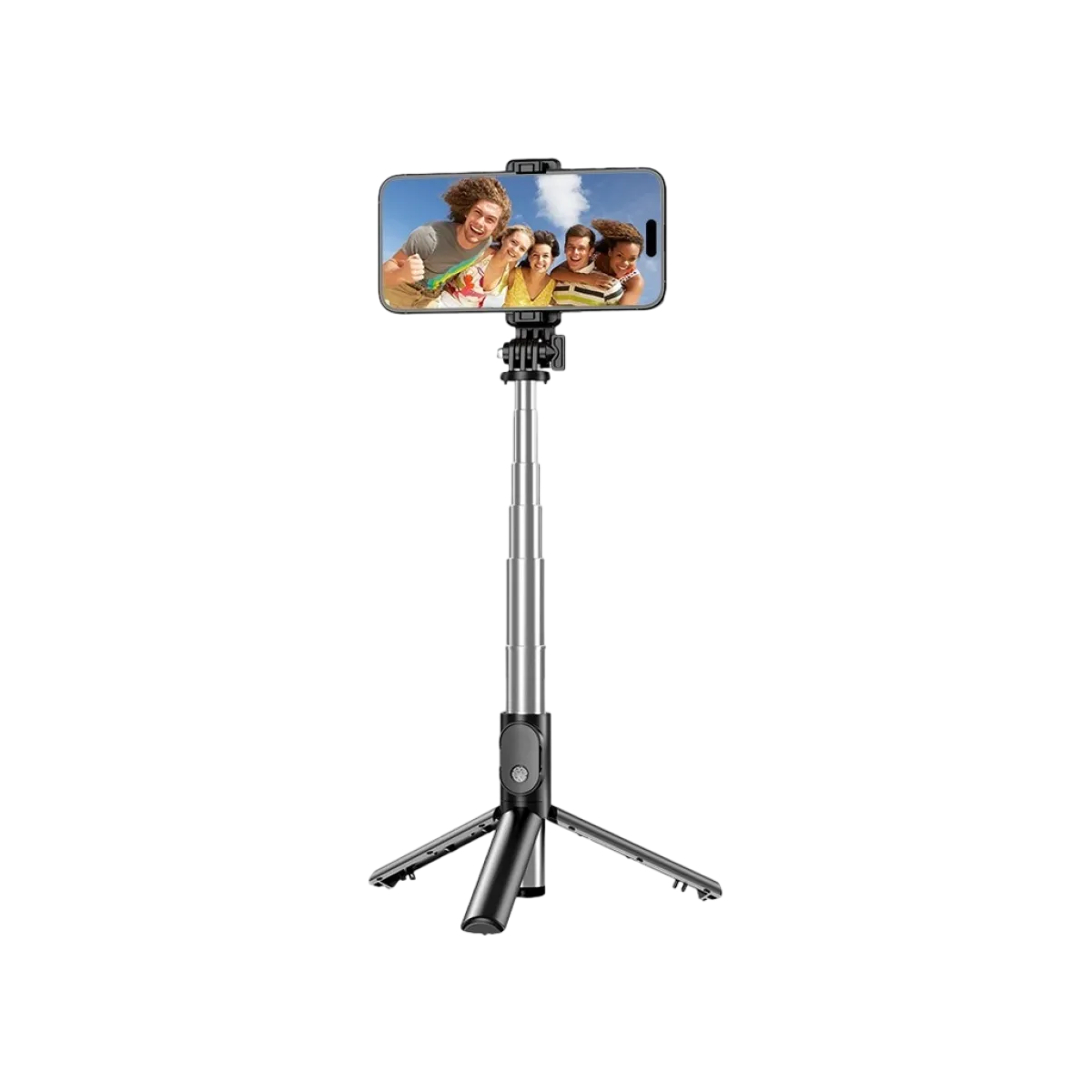 Green Lion (GNTRISTKBK) Selfie Stick with Tripod Stand and Bluetooth - 73cm - Black