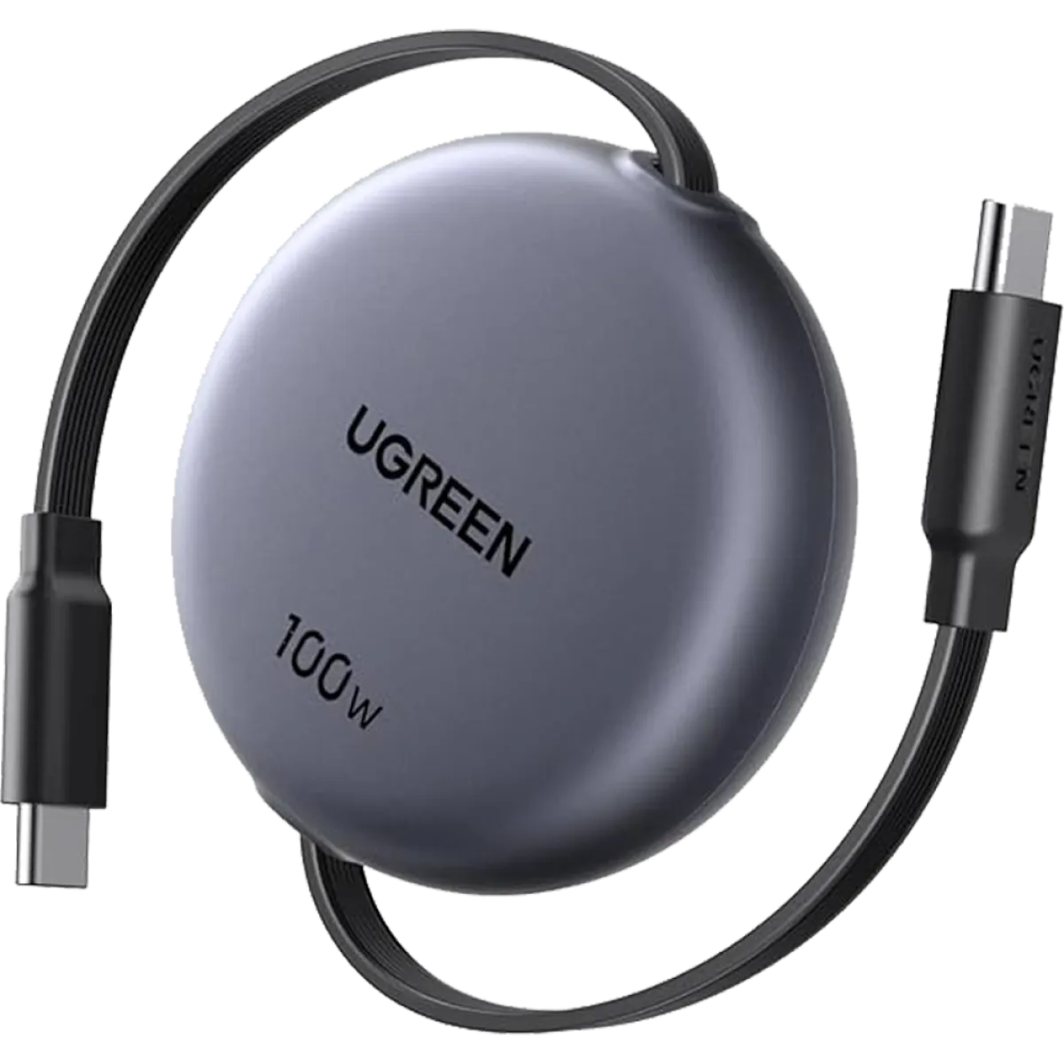 UGreen (65905) USB-C to USB-C RapidCharge 100W Retractable Cable - Black